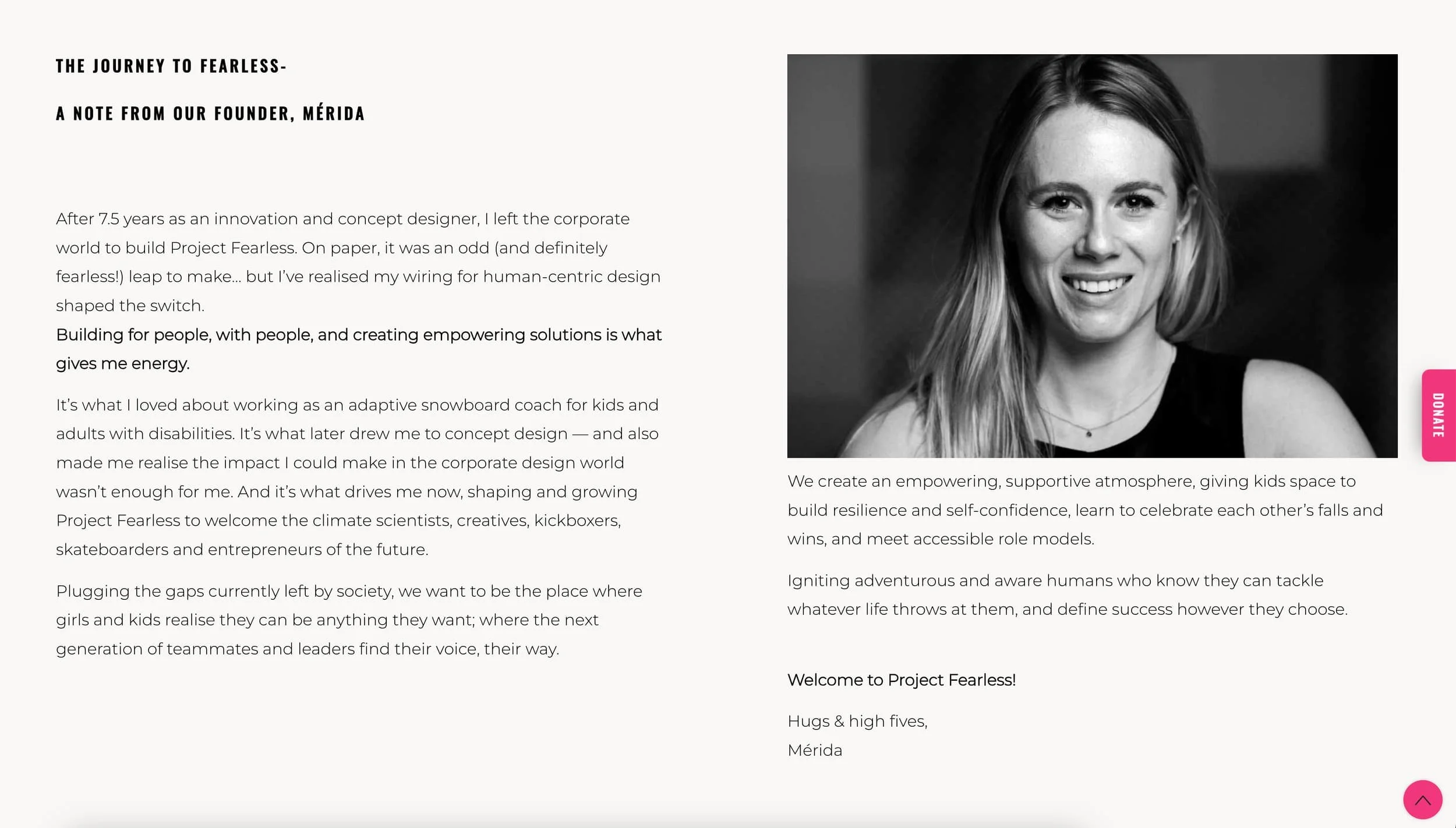 Woman in a black dress poses confidently on a sleek website page, showcasing elegance and modern design