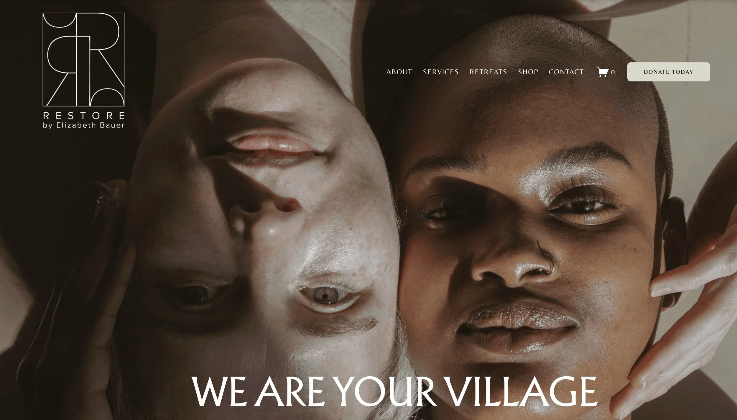 Restore by Elizabeth Bauers website design