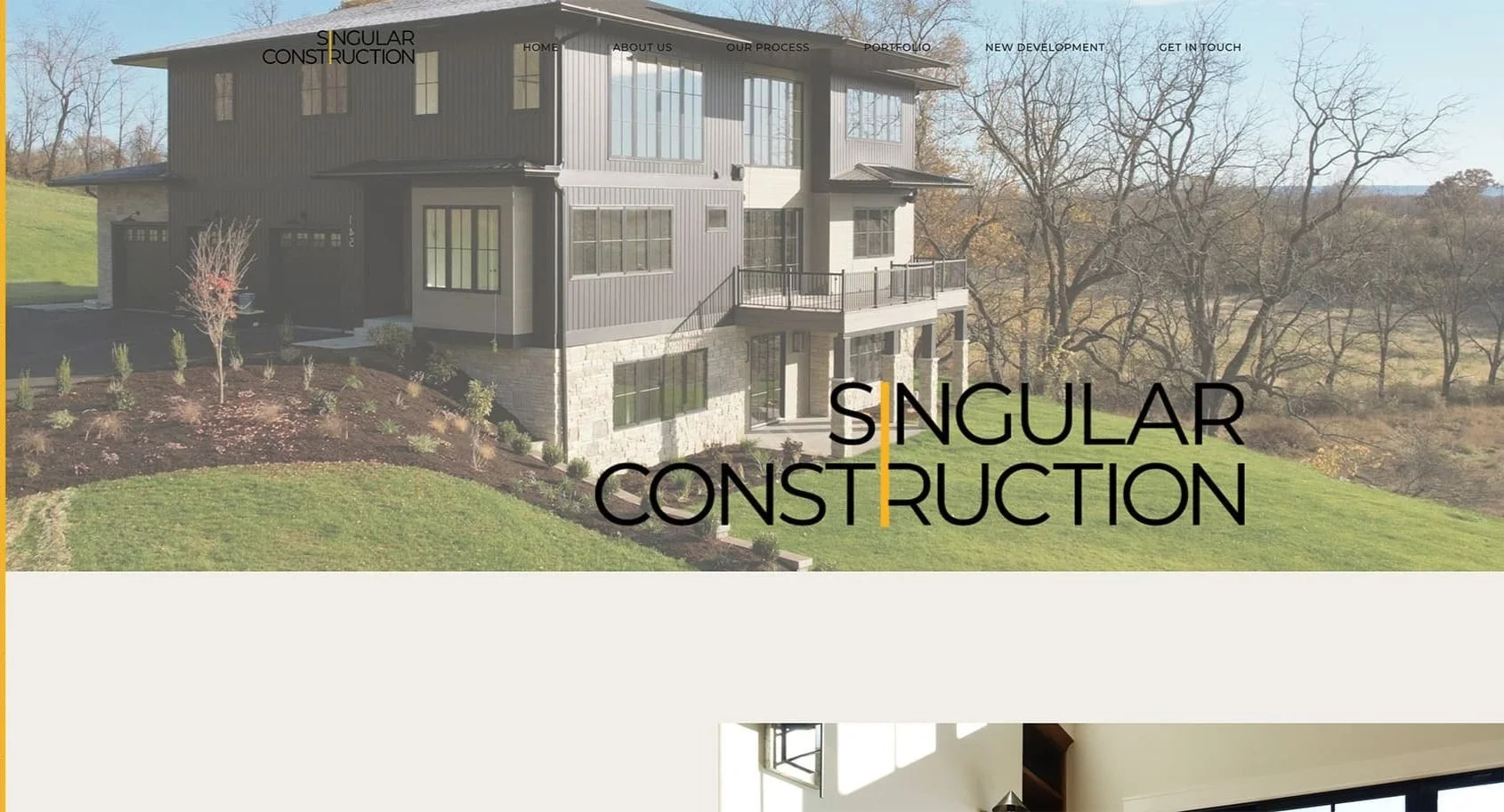 Singular Construction website