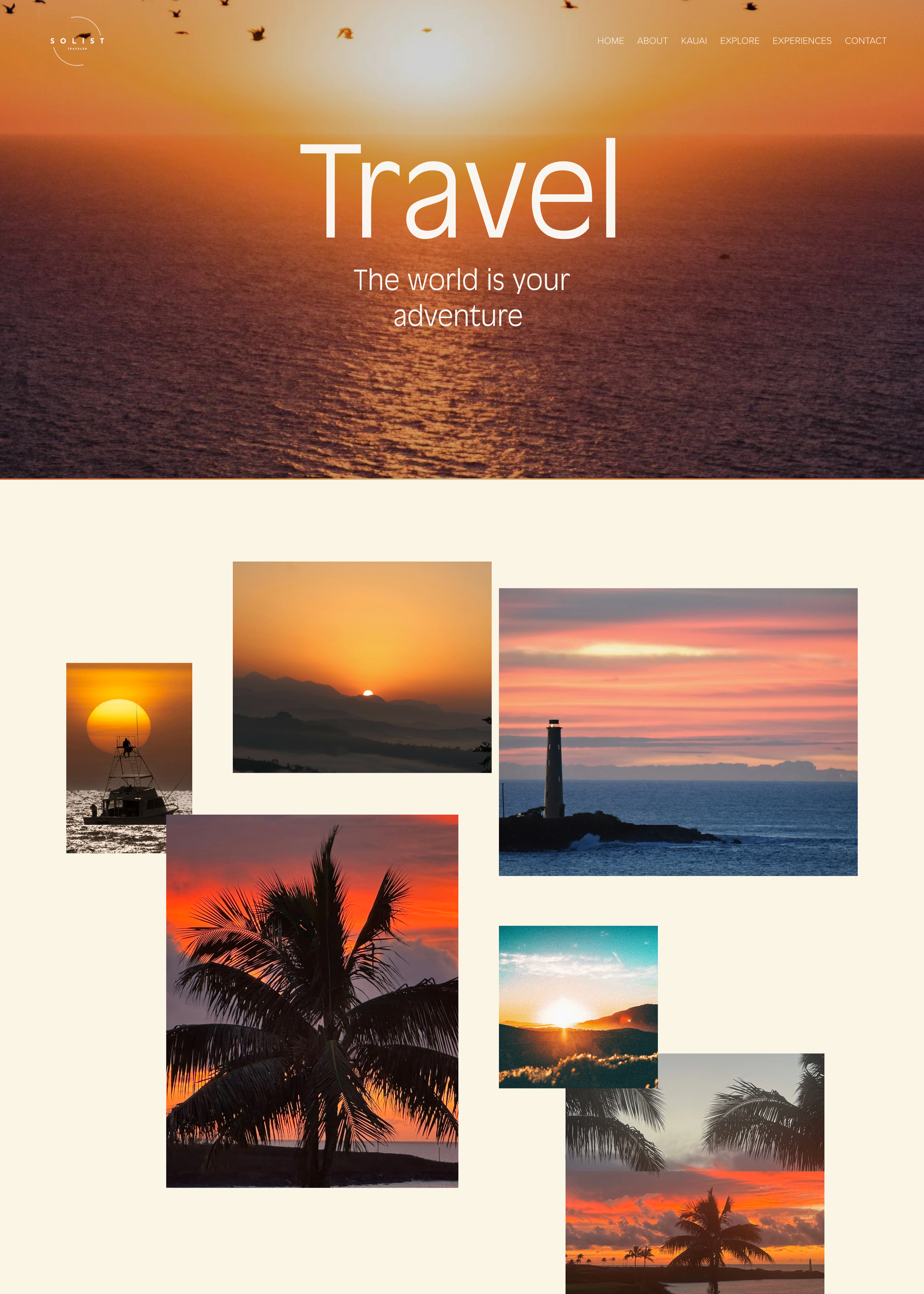 Travel portfolio website design
