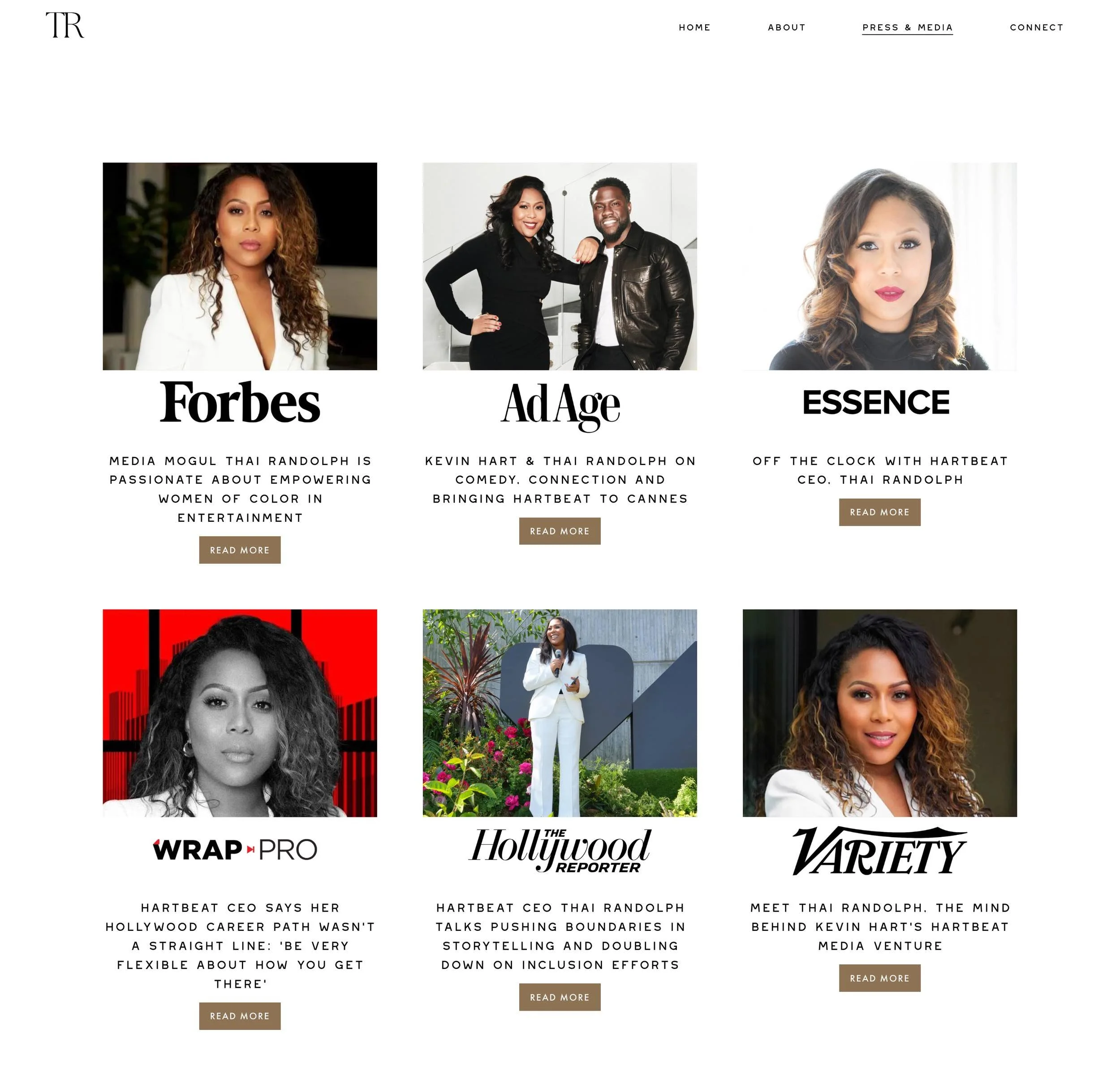 Thai Randolph website press section