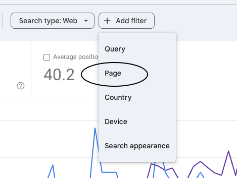 Search Console analytics image