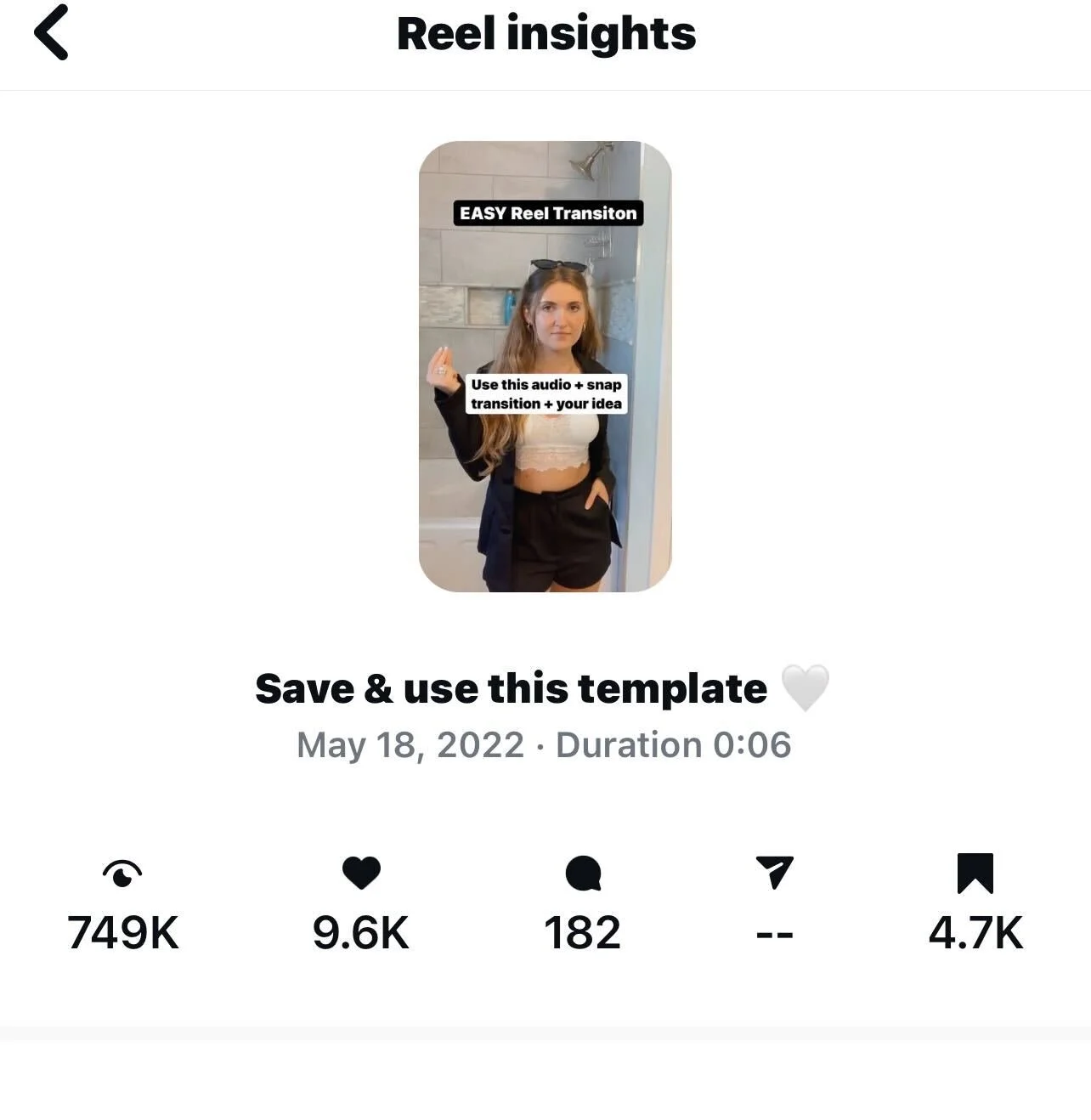 Instagram Reel Insights