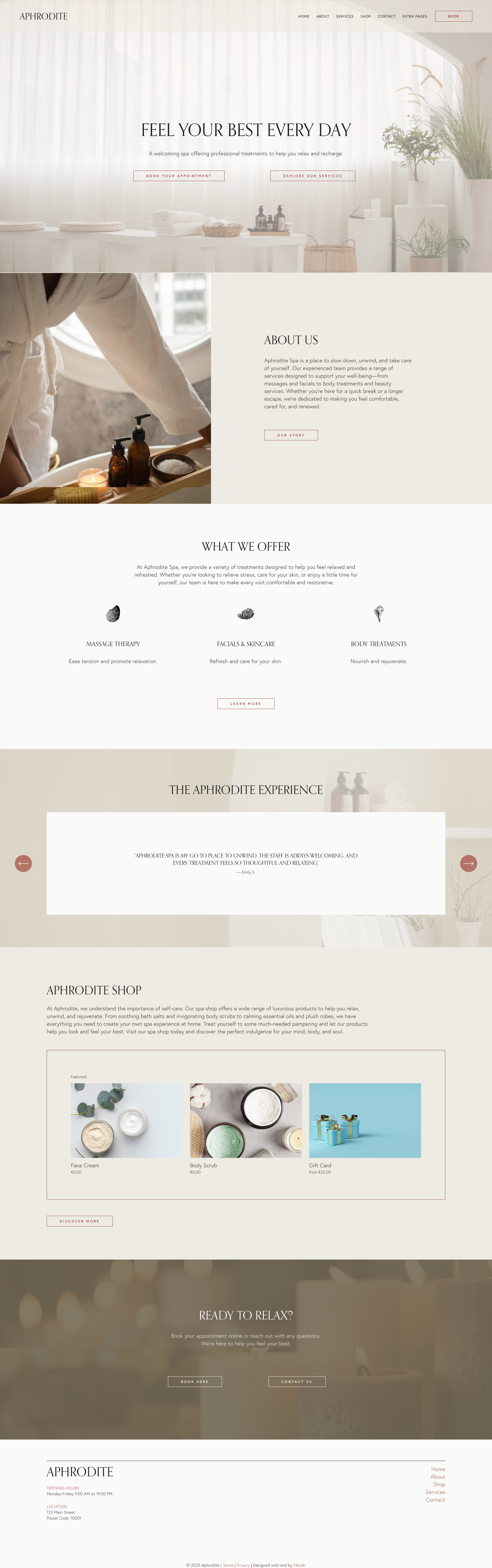Image of Aphrodite semi-custom template homepage
