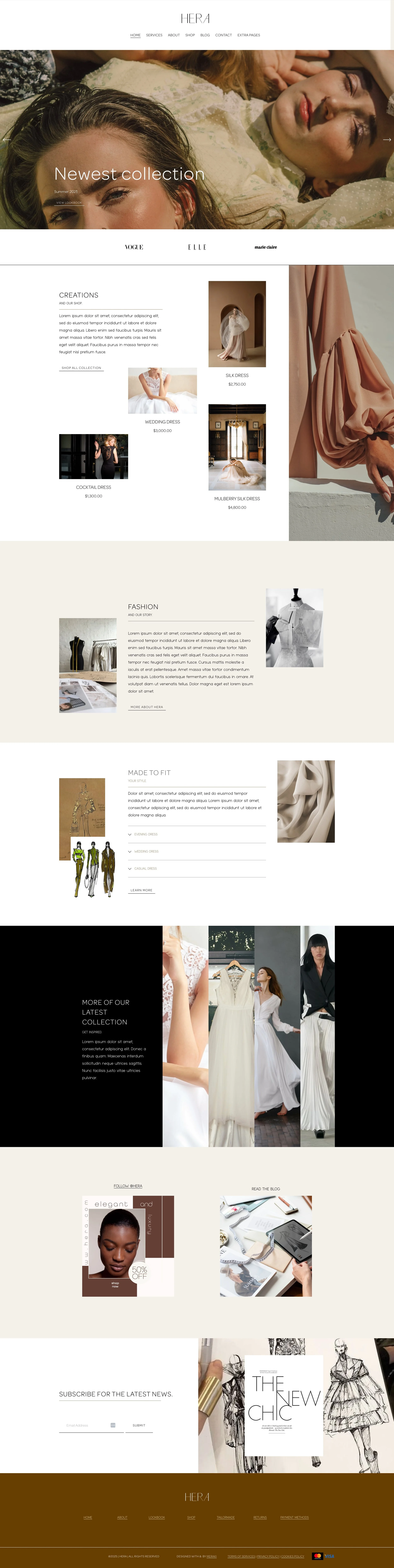 Image of Hera semi-custom template homepage