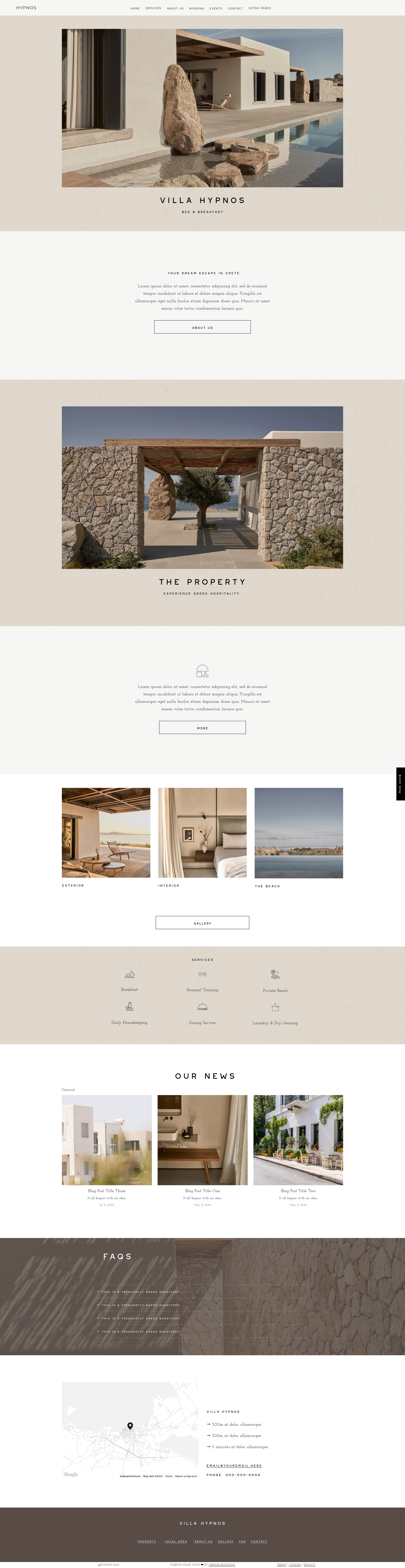 Image of Hypnos semi-custom template homepage