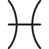 pisces black outline icon