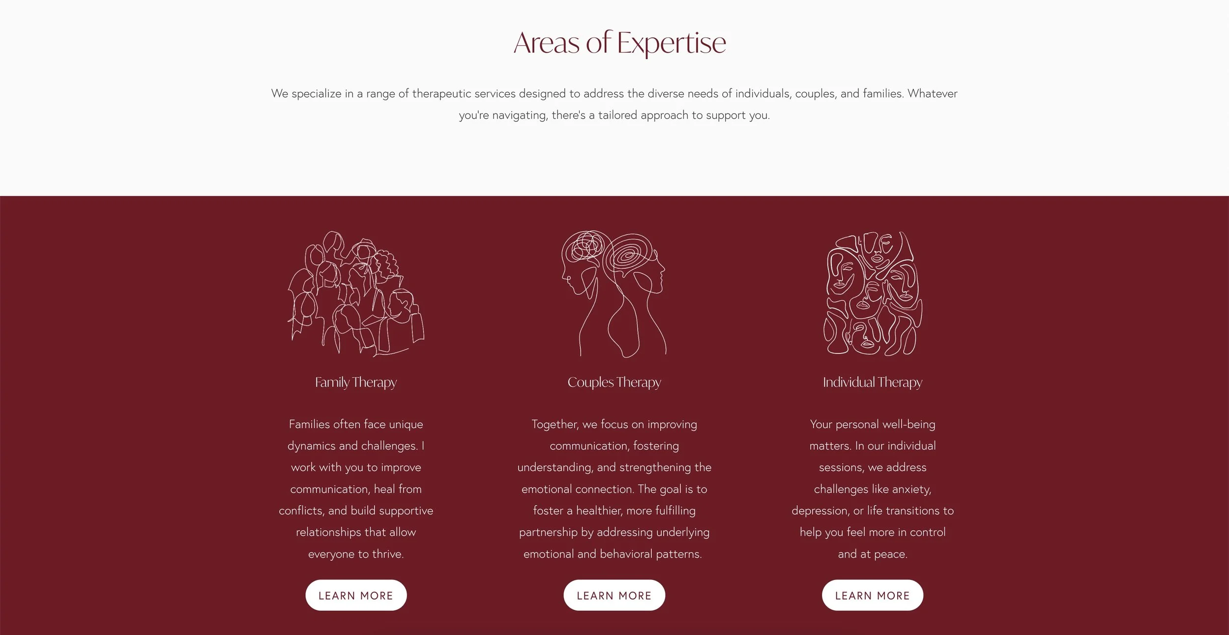 Contemplative Marriage & Family Therapy website screenshot