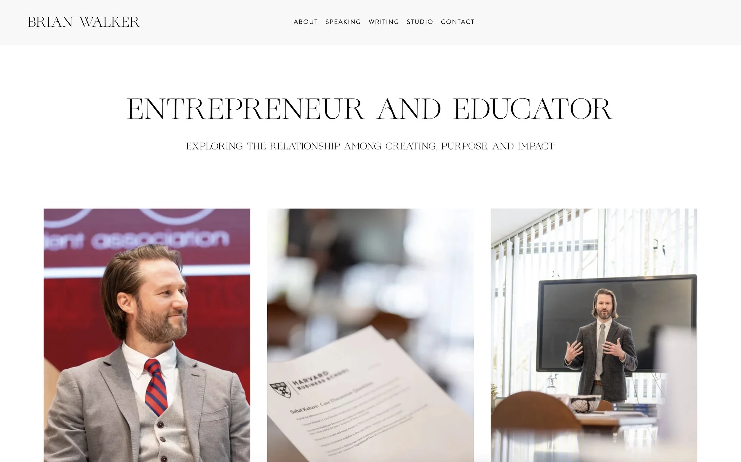 Brian Walker website screenshot