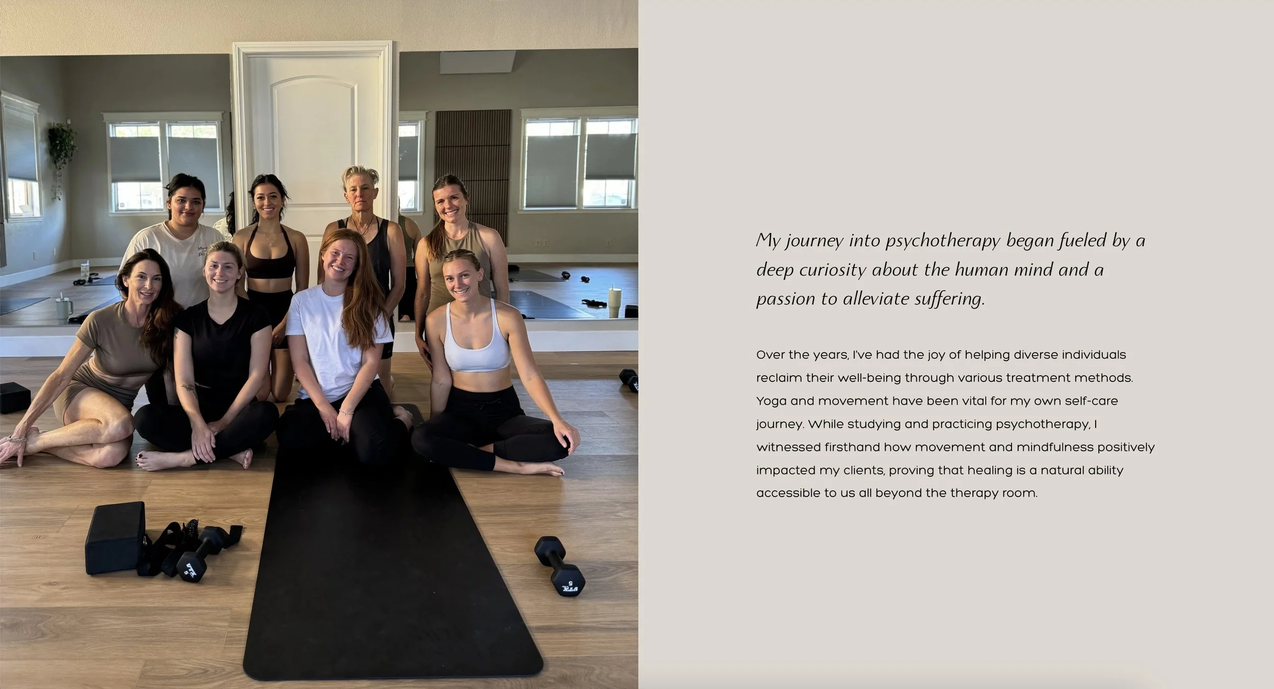 The Well Studio Yoga website screenshot
