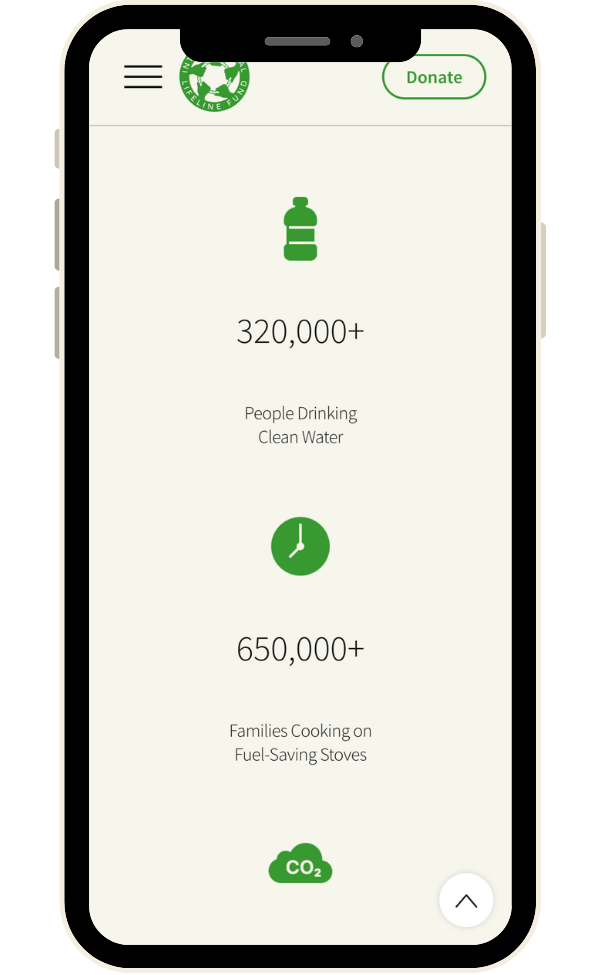 International Lifeline Fund website mobile view