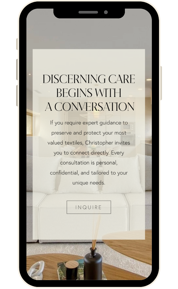 Domus Curata website mobile view