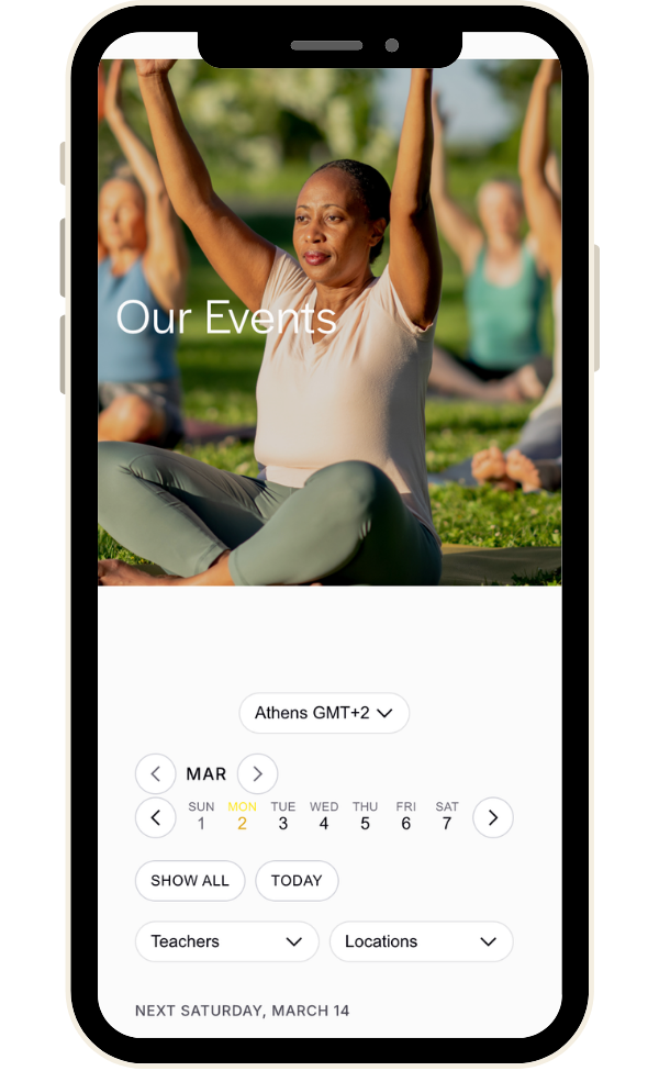 Princeton Yoga & Wellness website mobile view