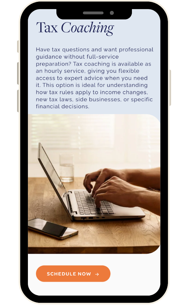 East Bay Tax Solutions website mobile view