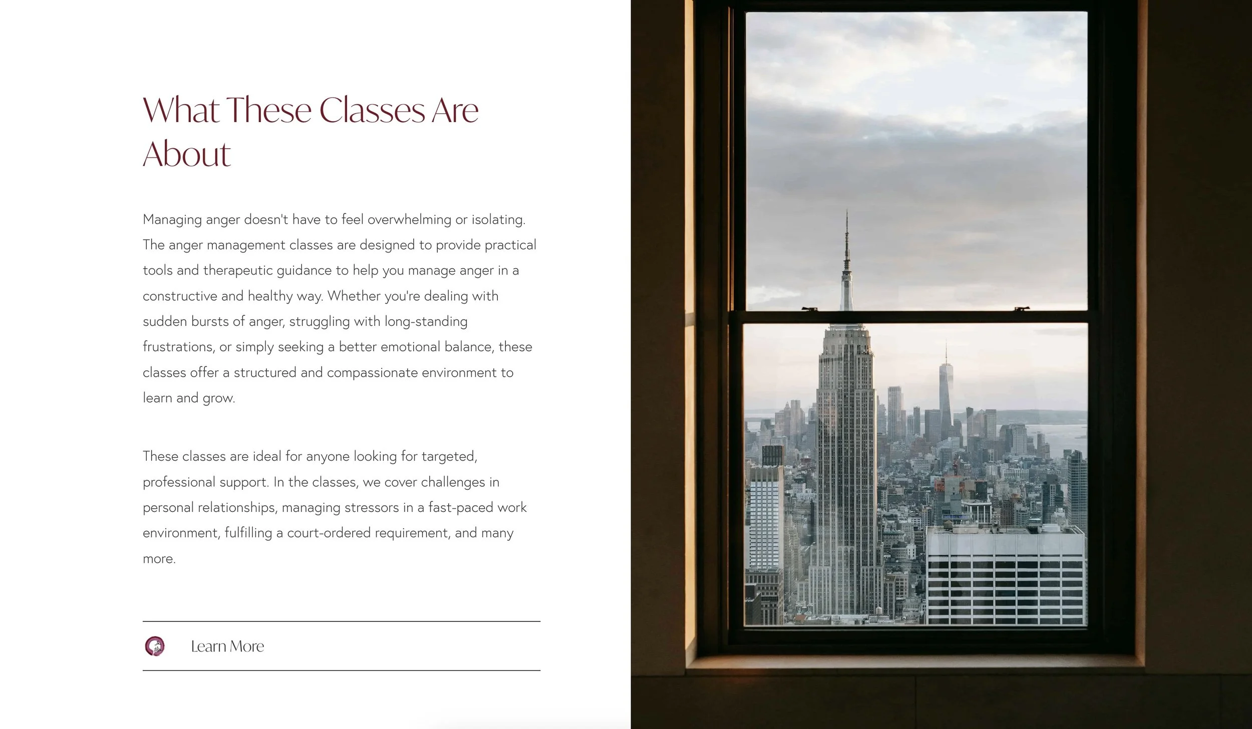 Contemplative Marriage & Family Therapy website screenshot