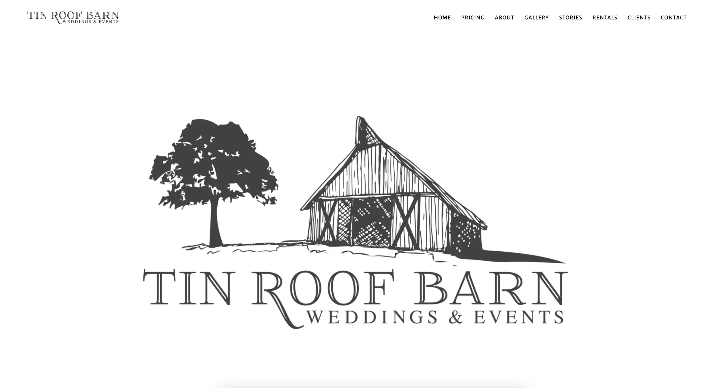 Tin Roof Barn website screenshot