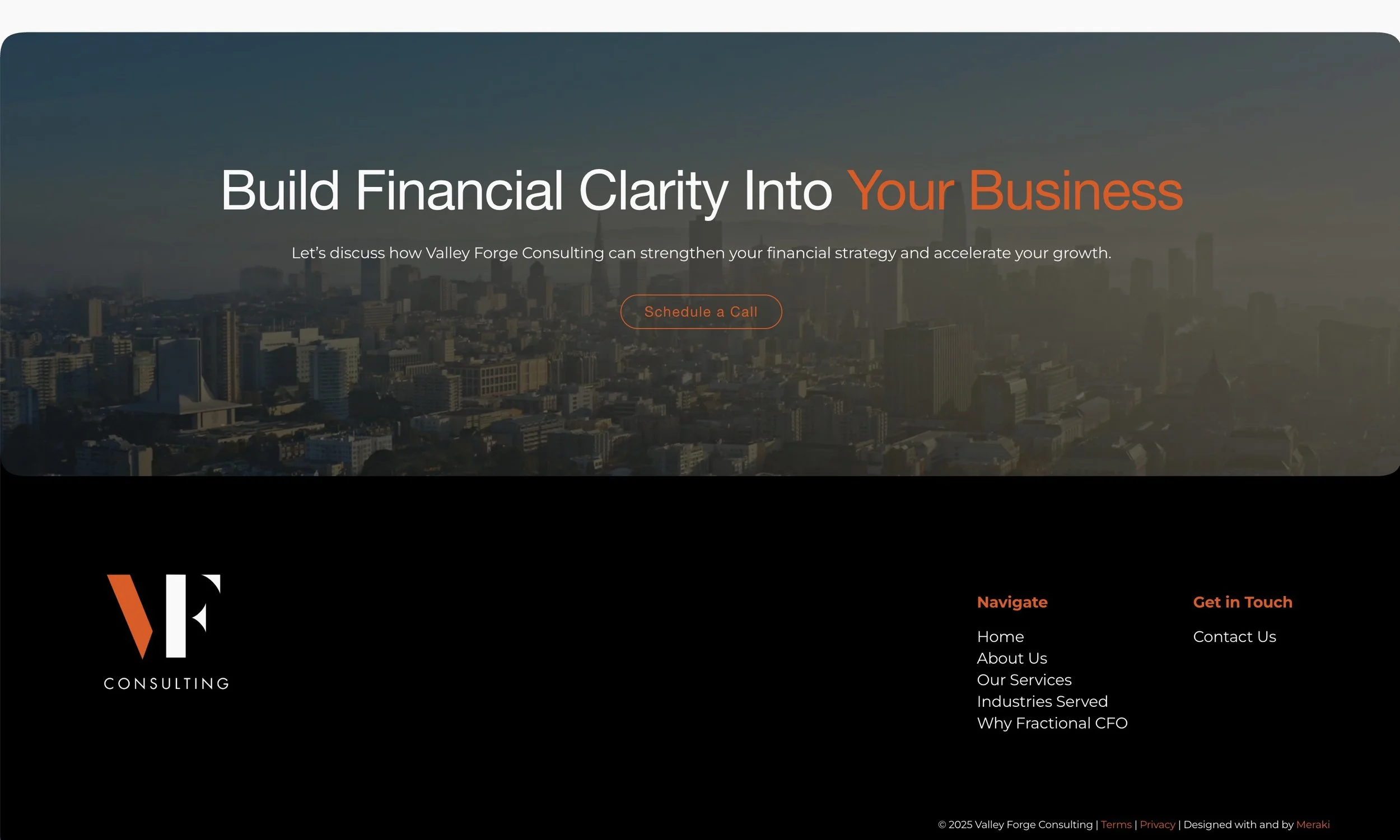 Valley Forge Consulting website screenshot