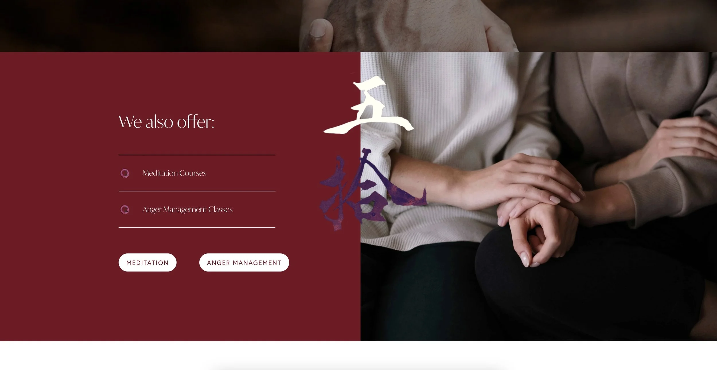 Contemplative Marriage & Family Therapy website screenshot