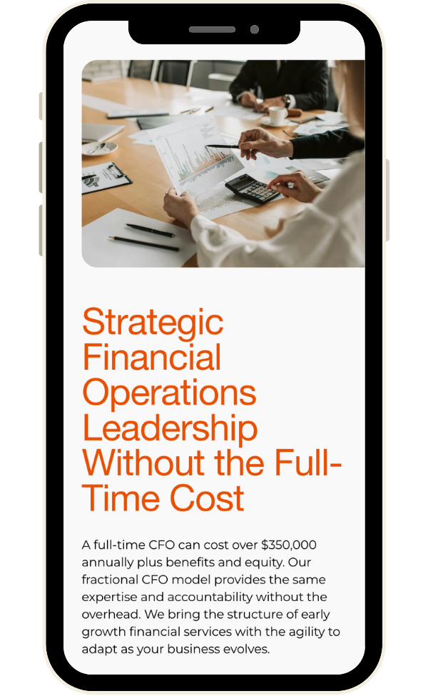 Valley Forge Consulting website mobile view