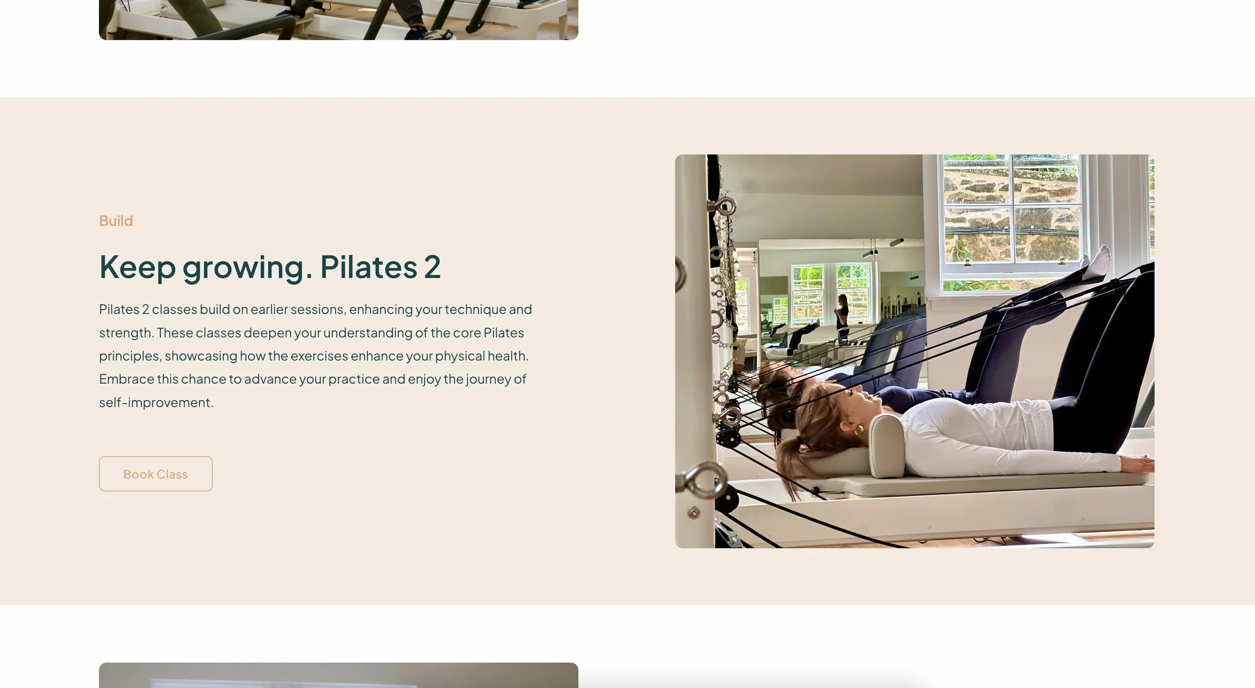 Luma Pilates website screenshot