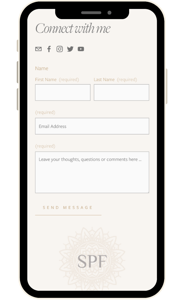 Sarah Platt-Finger website in mobile view