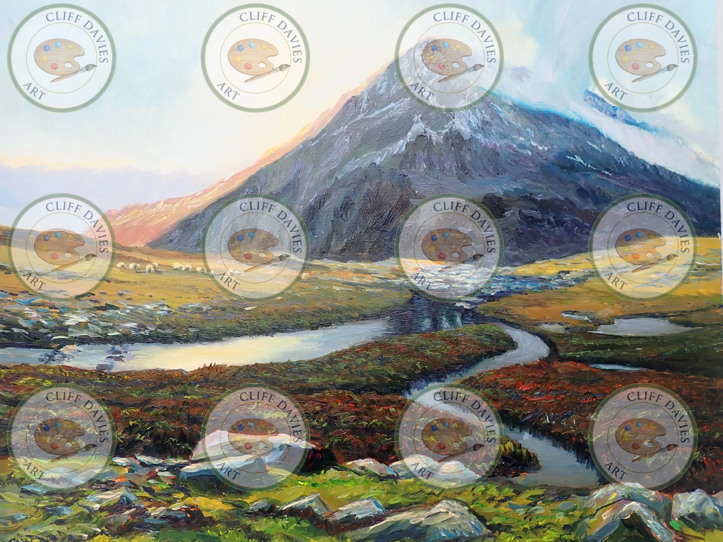 View of Pen yr Ole Wen (15''x 18'')-ink.jpeg