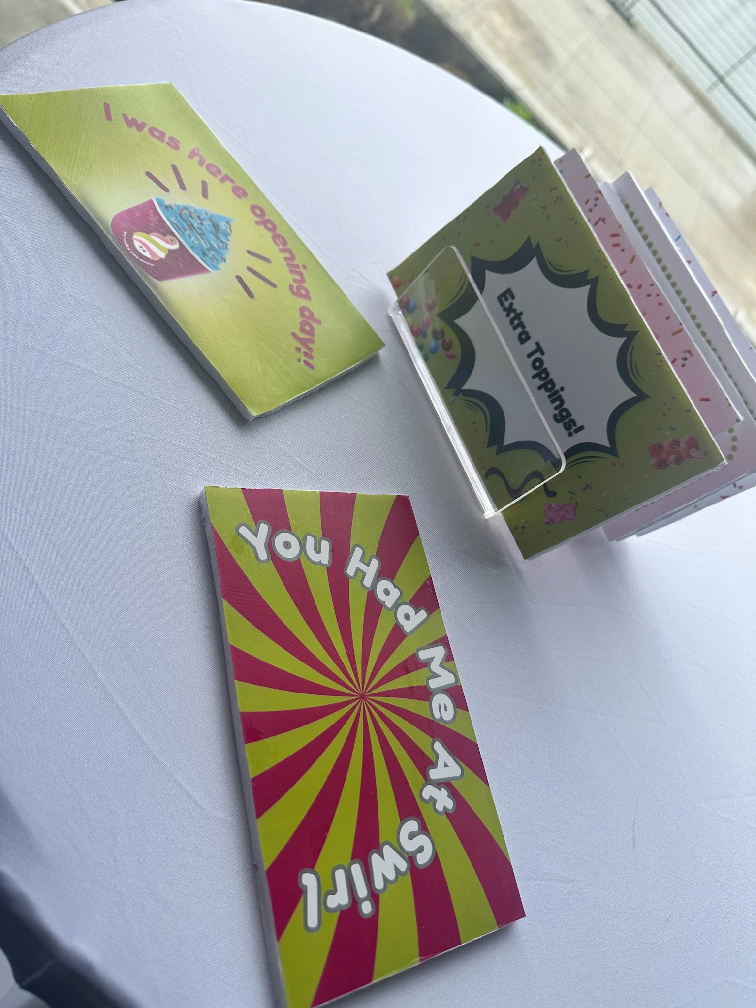 Custom branded props for Menchie's Grand opening in Everett