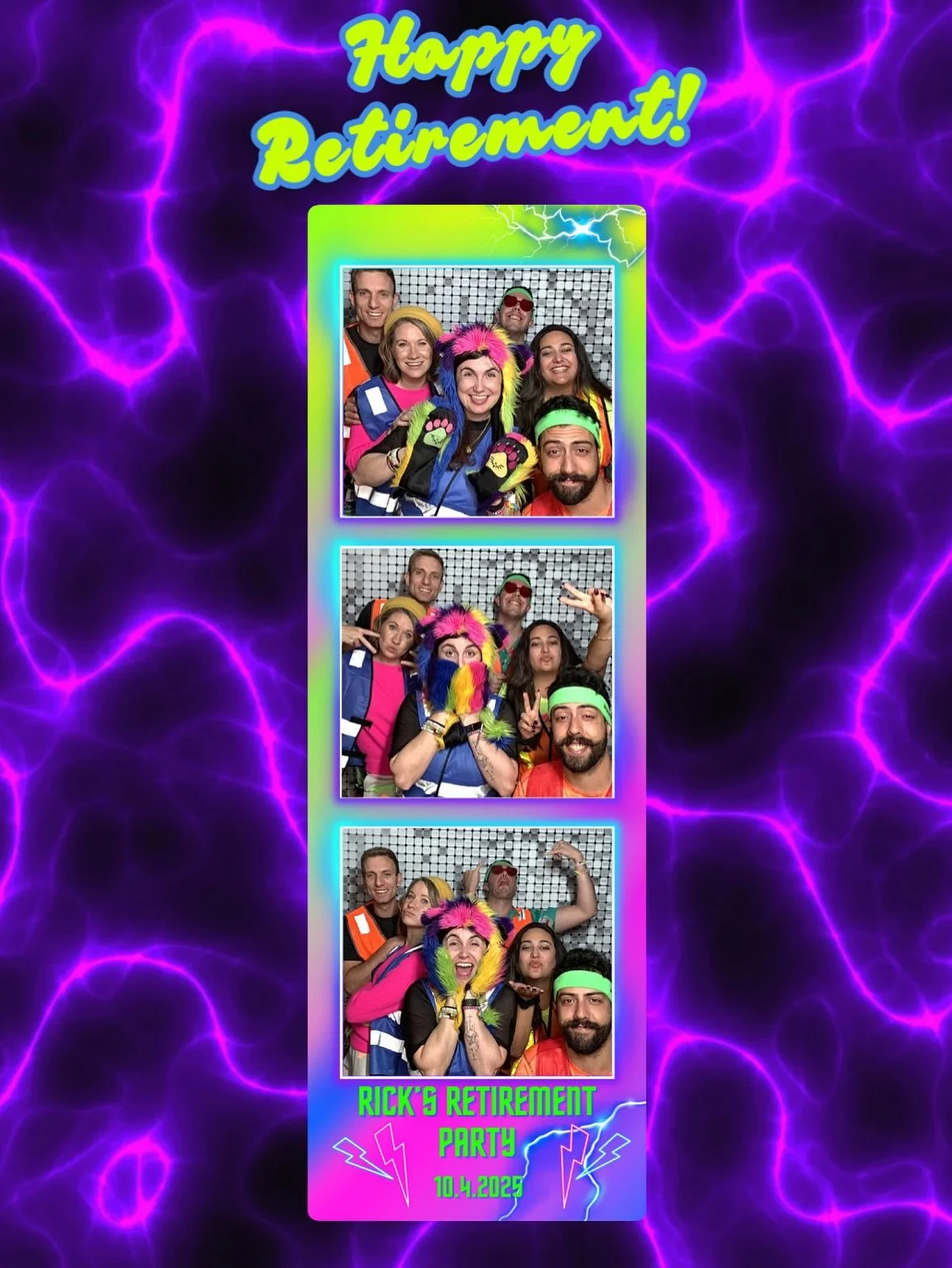 Celebrate Every Milestone in Style! 

From retirements to birthdays, weddings and corporate events: A Photo Booth brings fun, color, and energy to every celebration!

For Rick&rsquo;s retirement party, guests enjoyed:

✨ A custom template designed by