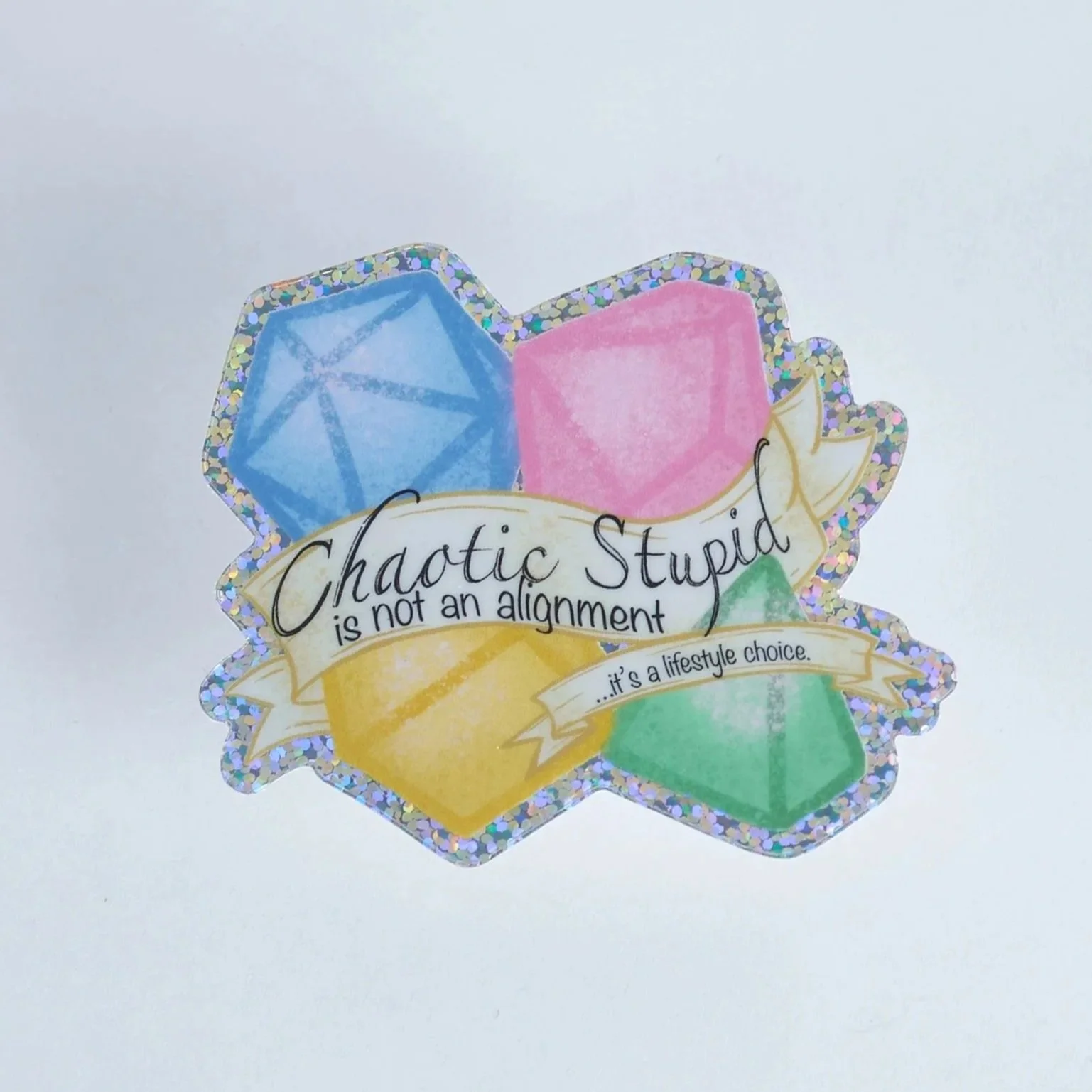 Chaotic Stupid Holographic Sticker