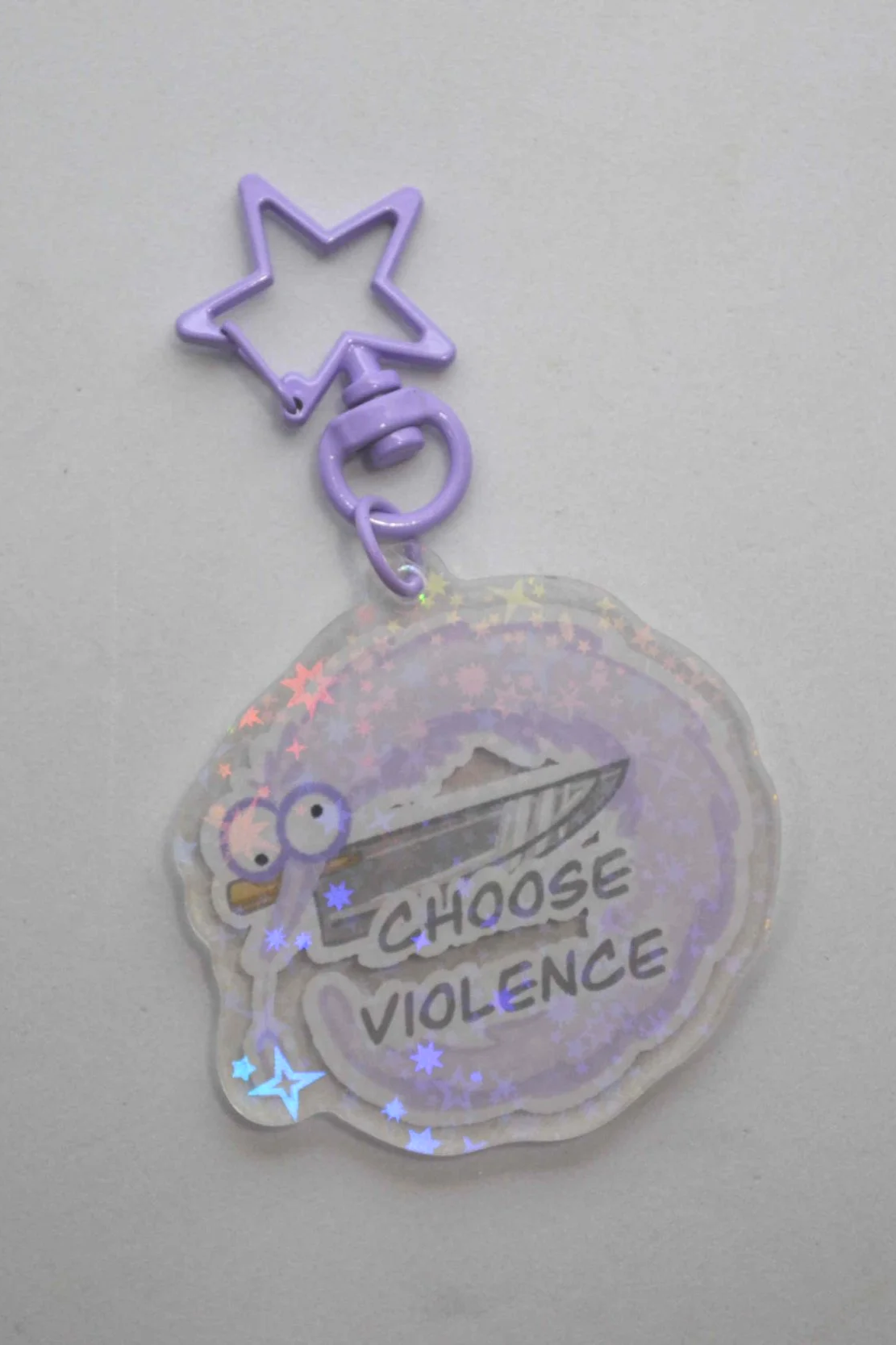 Choose Violence Worm Keychain