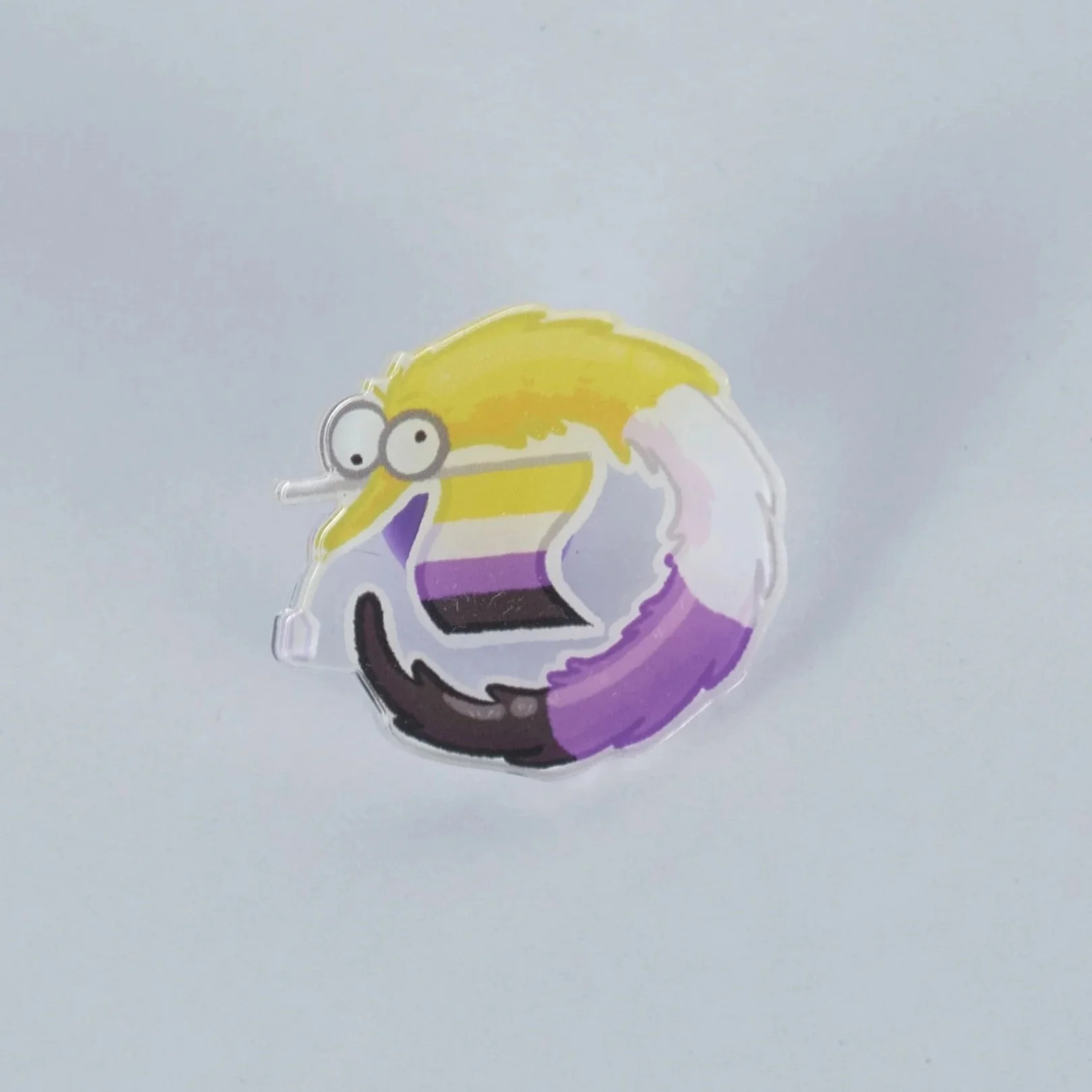 Non-Binary Pride Worm on a String! Pin