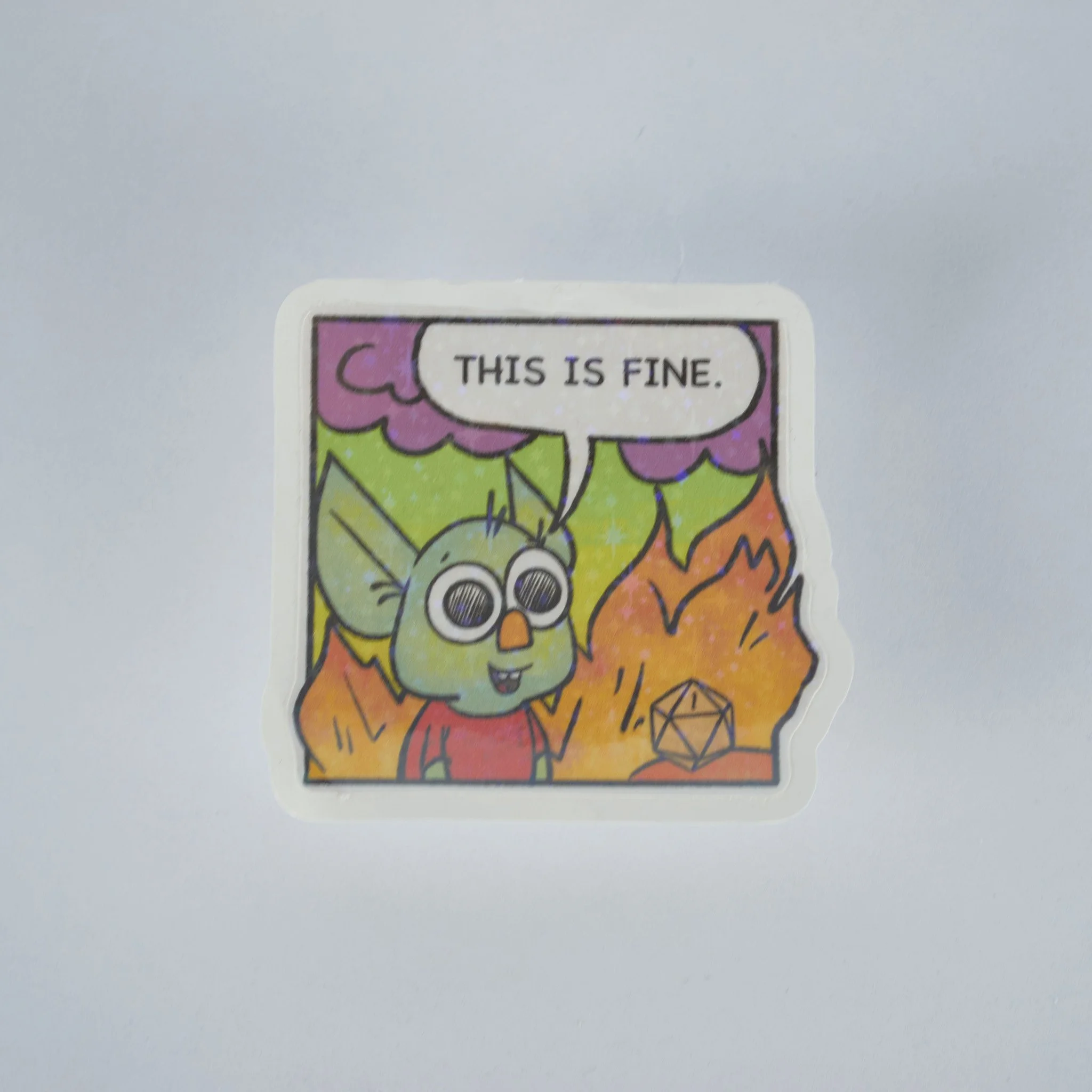 This is Fine Goblin Holographic Sticker