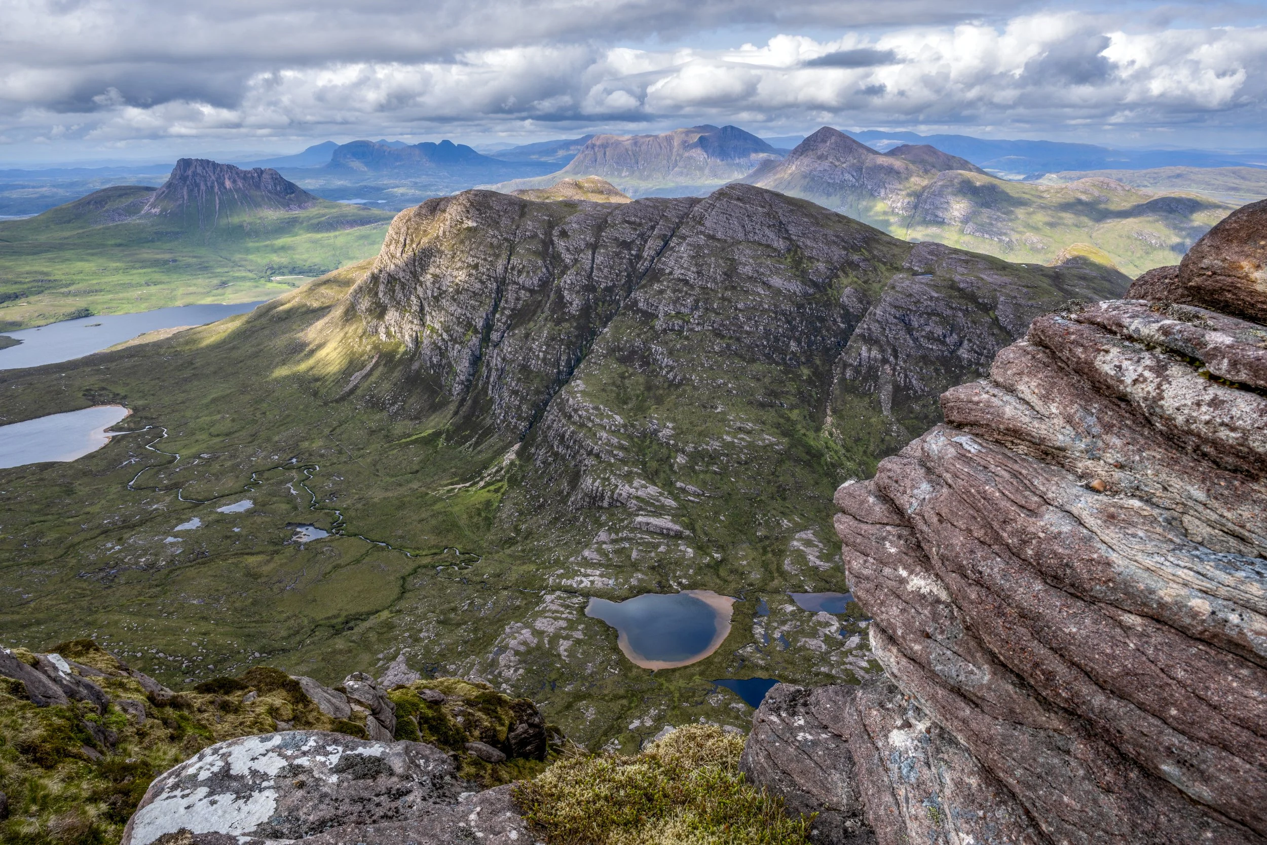 Sgorr Tuath, Stac Pollaidh, Cul Mor from the summit of Sgurr an Fhidhleir (The Fiddler) Coigach.