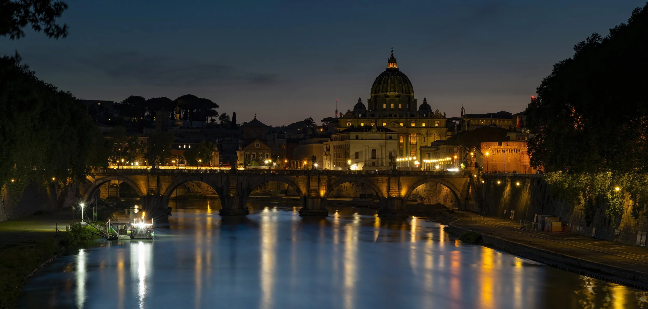 View from Ponte Umberto to Ponte Sant Angelo, Rome