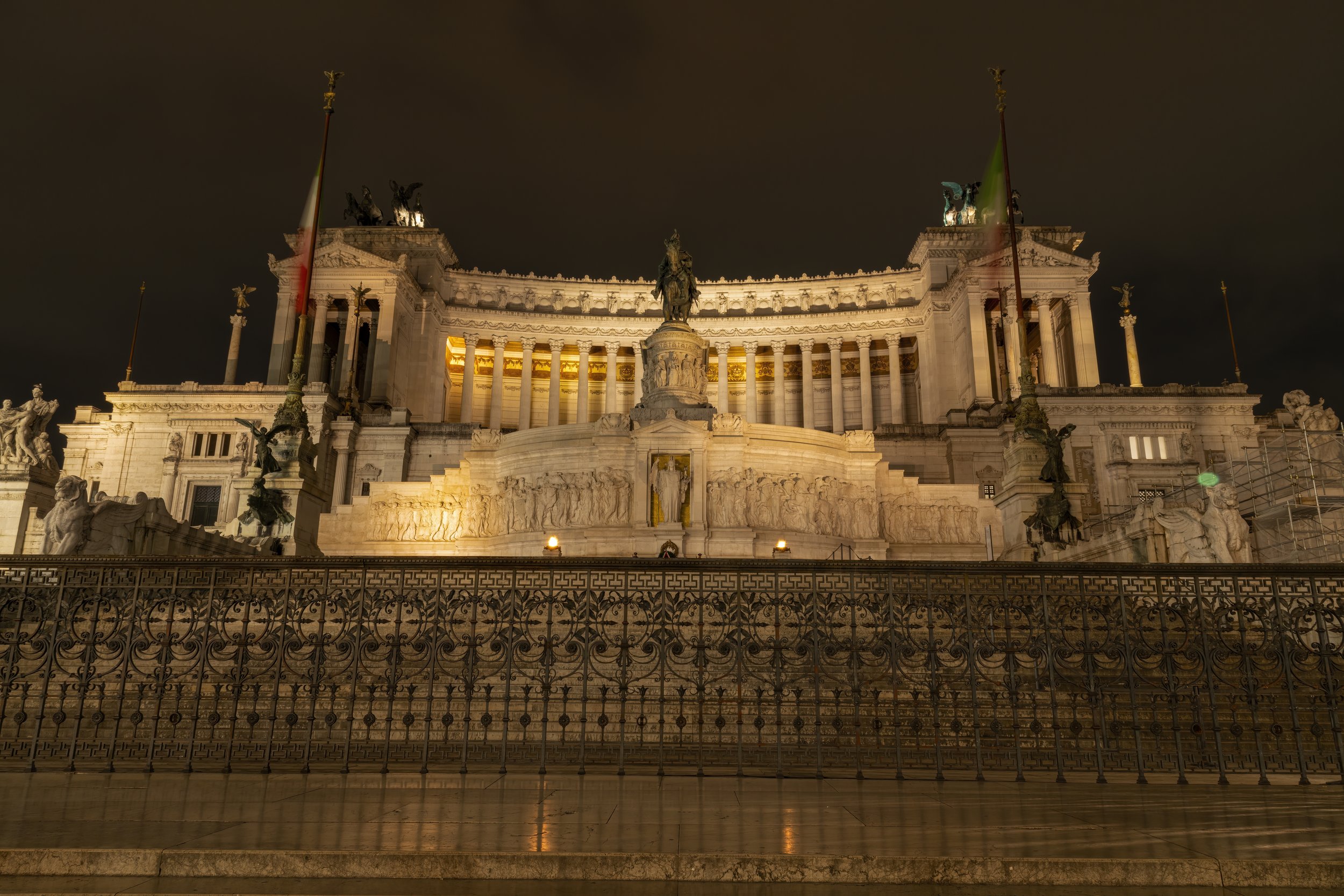 Night View of the Altare della Patria from the piazza Venezia