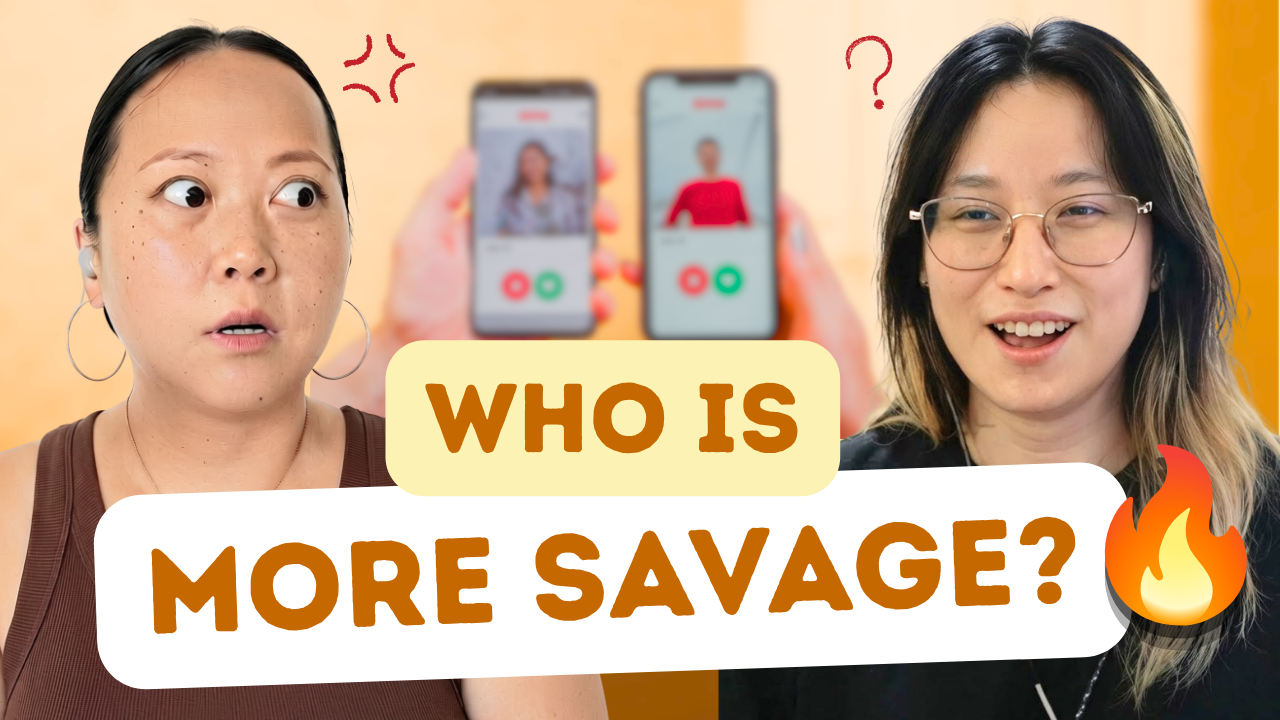 We roast each other's dating app profile!