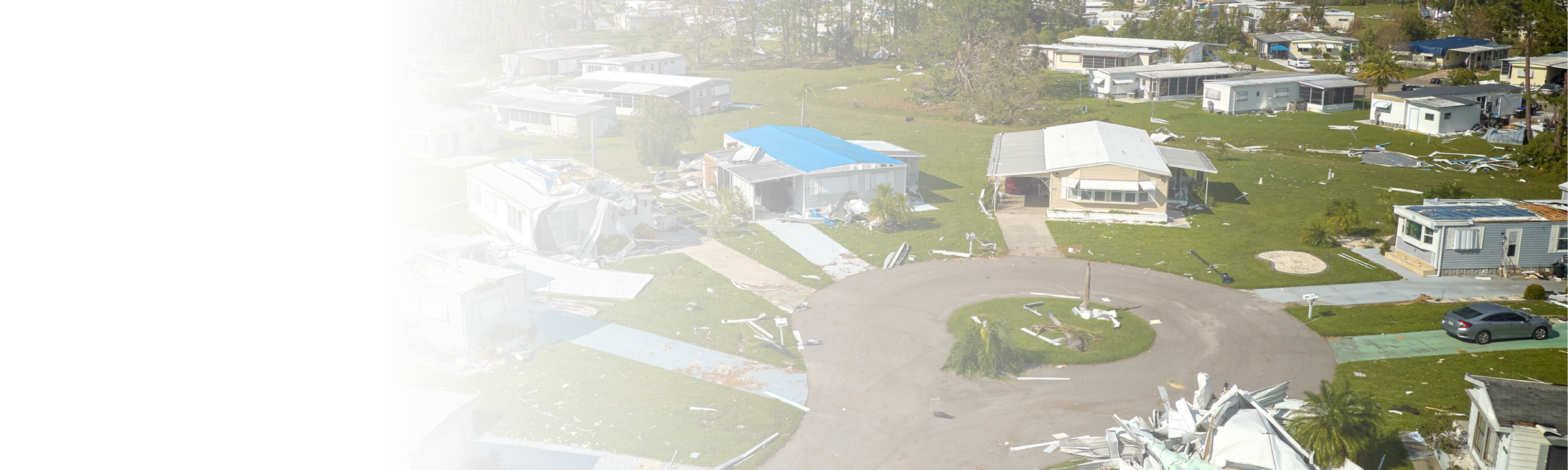 Picture of destruction after a hurricane