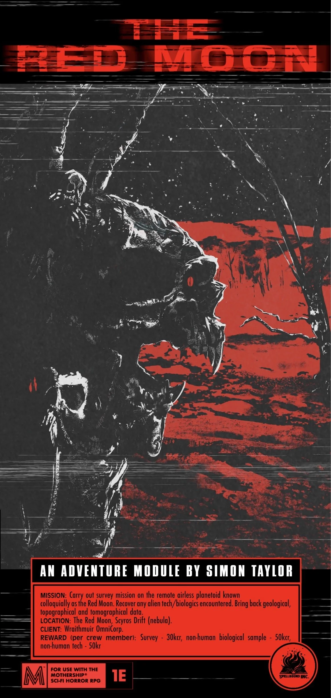 The Red Moon Adventure Pamphlet for Mothership RPG