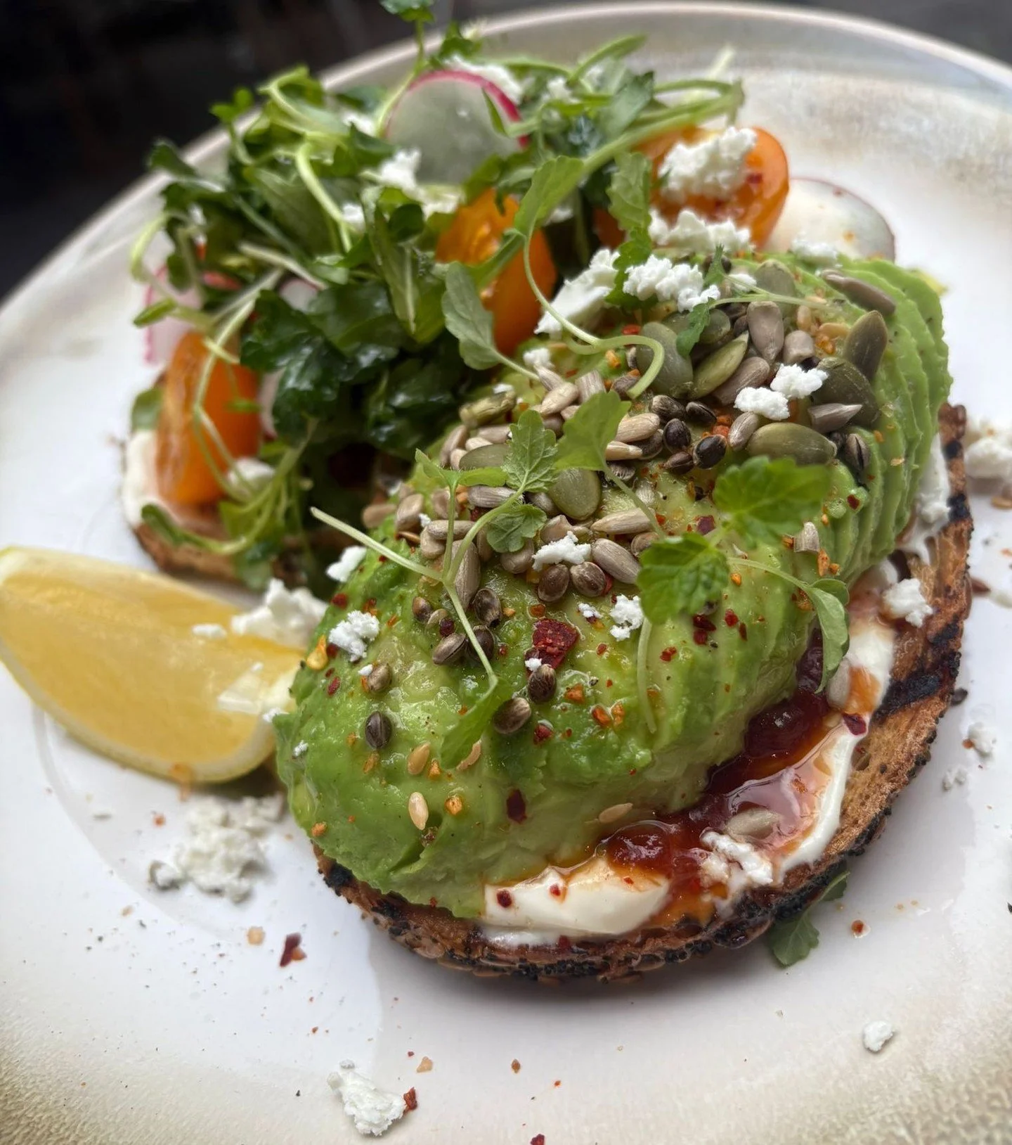 Now on the menu! Anastasia's Avocado on Toast - perfect for Brunch/Lunch. #londonbrunch #weekendbrunch #joesbrasserie #wandsworthbridgeroad #alldaymenu