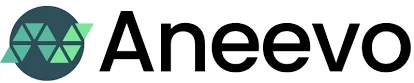 A logo with a green mountain shape and a black teardrop shape, next to the text 'Anevo'.