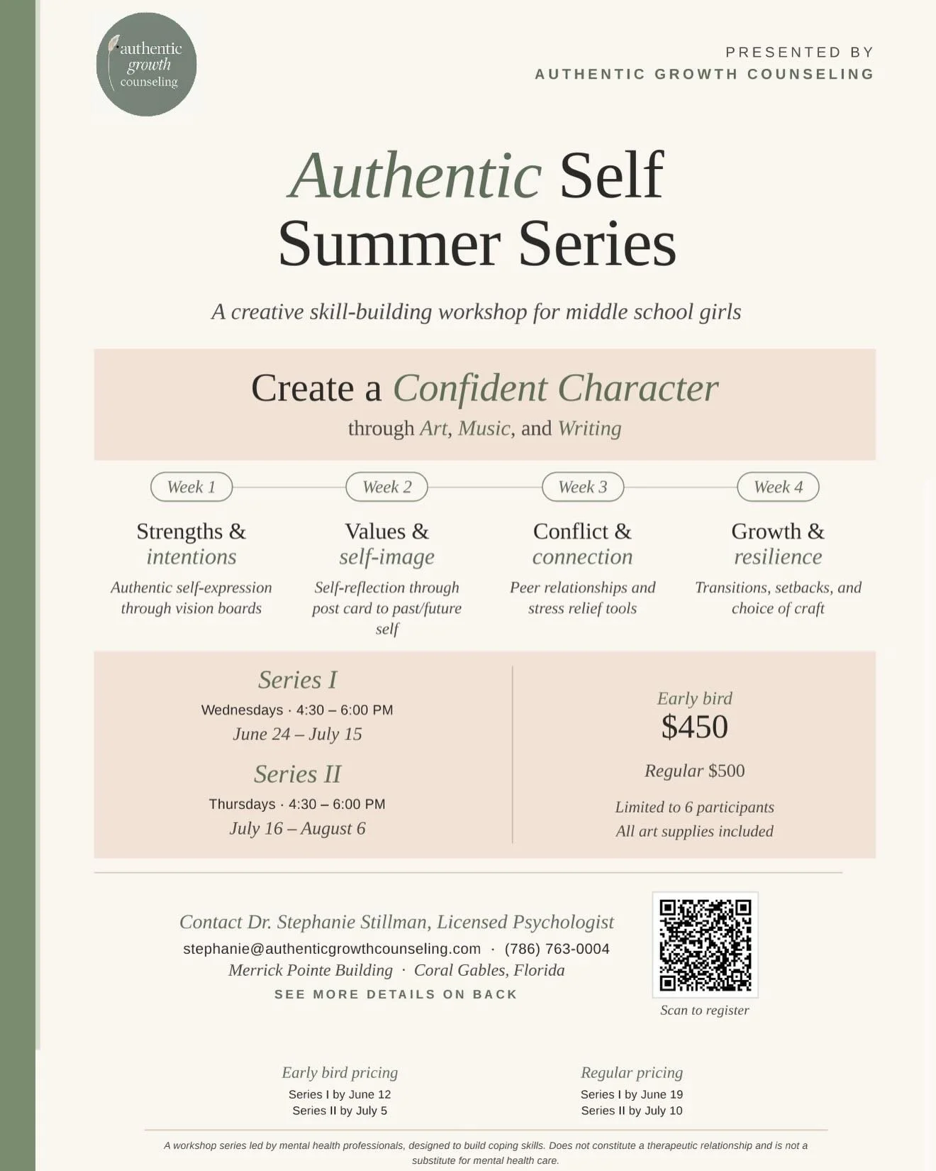 Middle school is such an important time in a young girl&rsquo;s life a season where confidence, identity, friendships, emotions, and self-image are all beginning to take shape. 🌿

We&rsquo;re excited to introduce the Authentic Self Summer Series: a 
