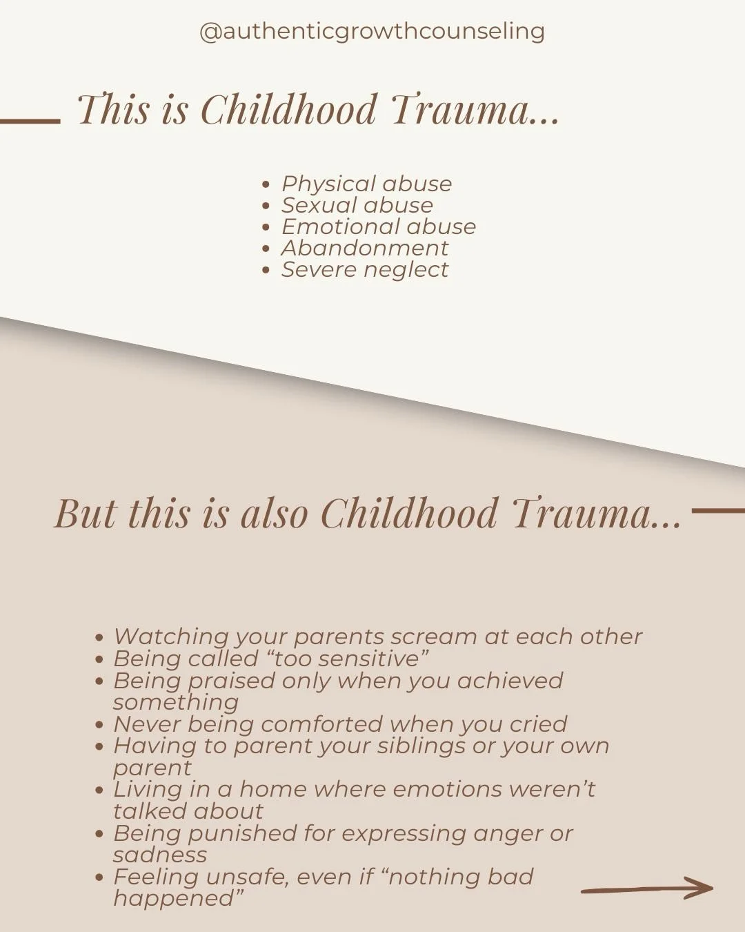 Not all trauma comes from what happened to you.
Sometimes it comes from what was missing.

Being emotionally dismissed.
Feeling unsafe expressing emotions.
Learning that love had to be earned.
Growing up around unpredictability, criticism, or emotion