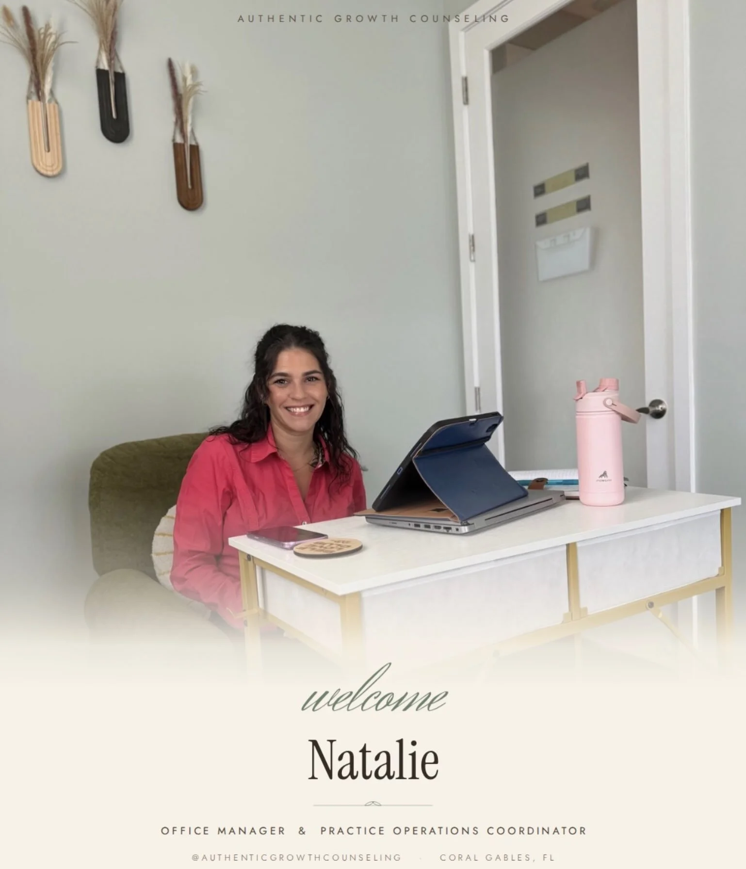 welcome, Natali🥹🩵

Natali joins Authentic Growth Counseling as our Full Time Office Manager and Practice Operations &amp; Growth Coordinator. She is the steady hand behind the scenes and the warm voice you will meet first, holding everything from s