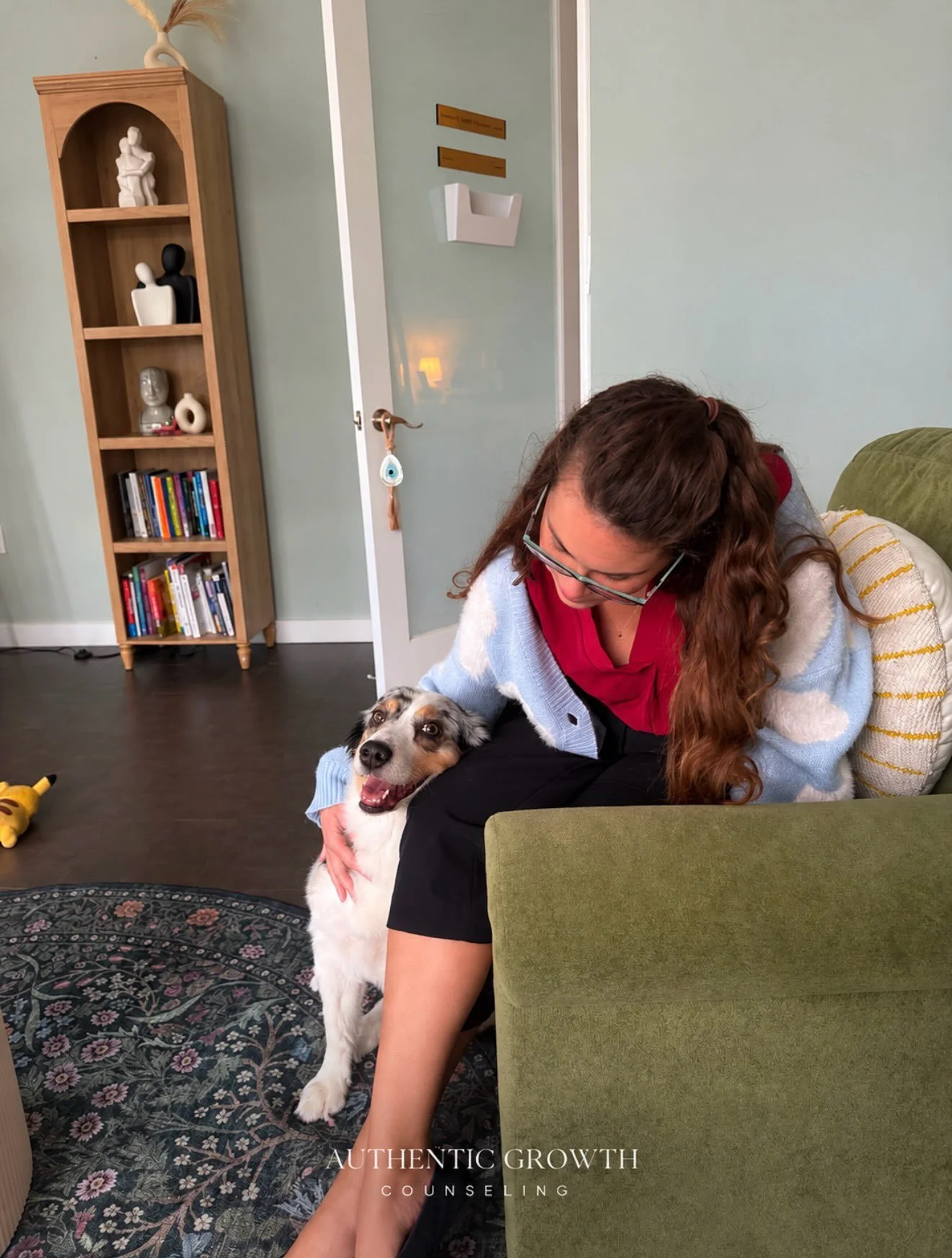 friday feeeeels.
a little softness from our corner of the world. 🤍🐾

at Authentic Growth Counseling, we believe that healing begins with connection, safety, and the space to simply be.

sometimes, it&rsquo;s the little moments that make a space fee