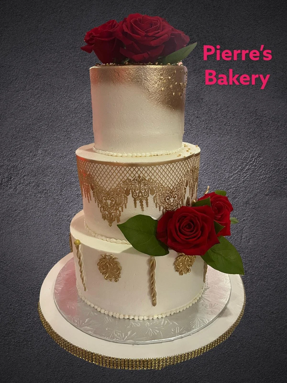 Golden Rose Cake 75 People