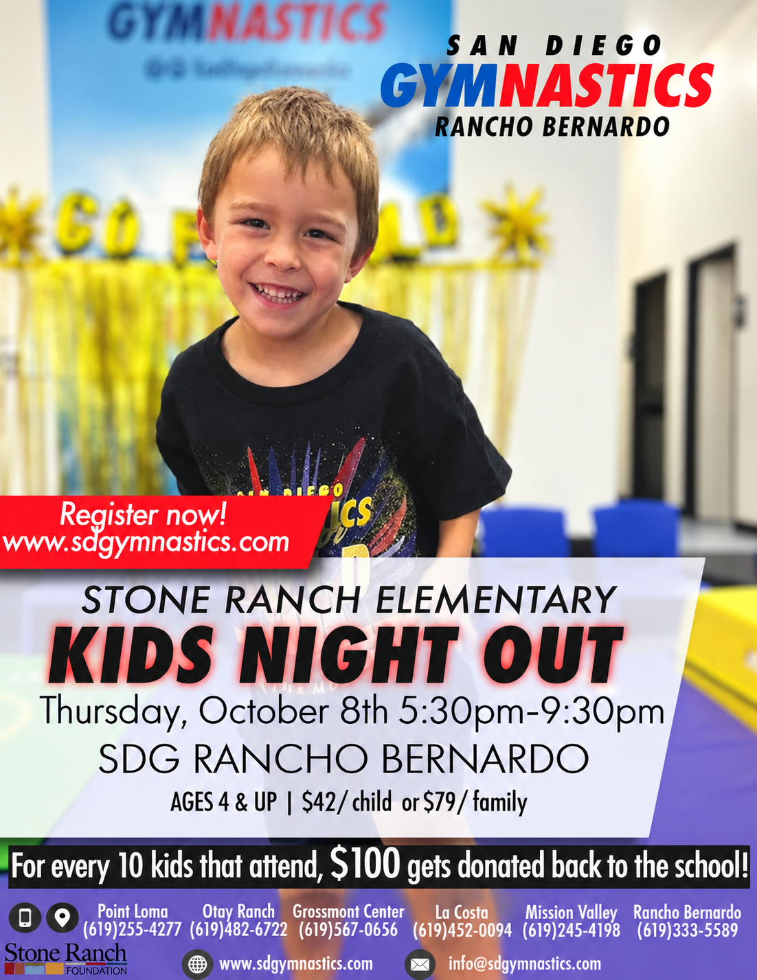 KIDS NIGHT OUT AT SD GYMNASTICS