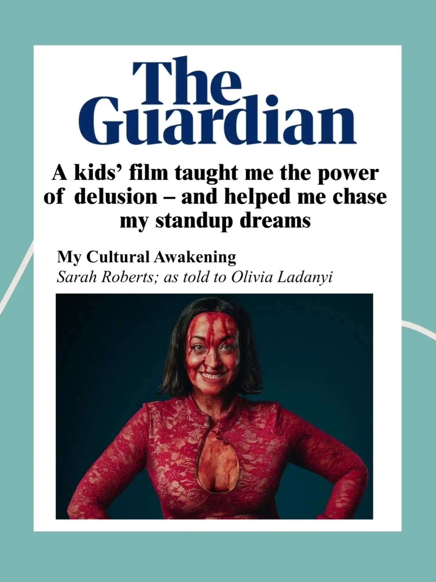 Sarah Roberts talks to The Guardian about the kids film that inspired her cultural awakening.

Catch Sarah's brand new hour of stand up at #EdinburghFringe2026 !

Sarah Roberts: Scary Movie 7
22:00| 3rd - 30th (not 17th)
Monkey Barrel 2

Find Sarah's