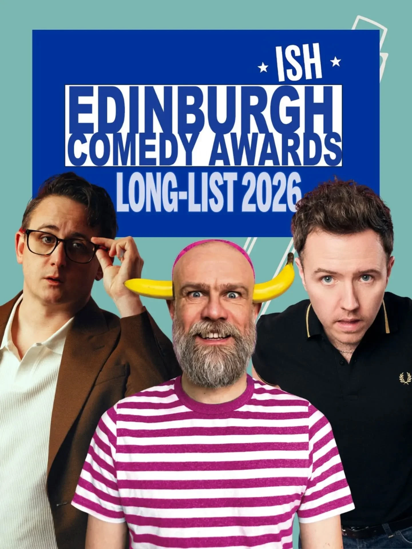 Fantastic to see Chris Cantrill, Olaf Falafel and Adam Flood in the ISH Edinburgh Comedy Awards 2026 long list for best show!

Chris Cantrill: Rewilding
12:10 | Monkey Barrel, Tron

Olaf Falafel Presents: I Used to Work in a Helium Balloon Factory Un