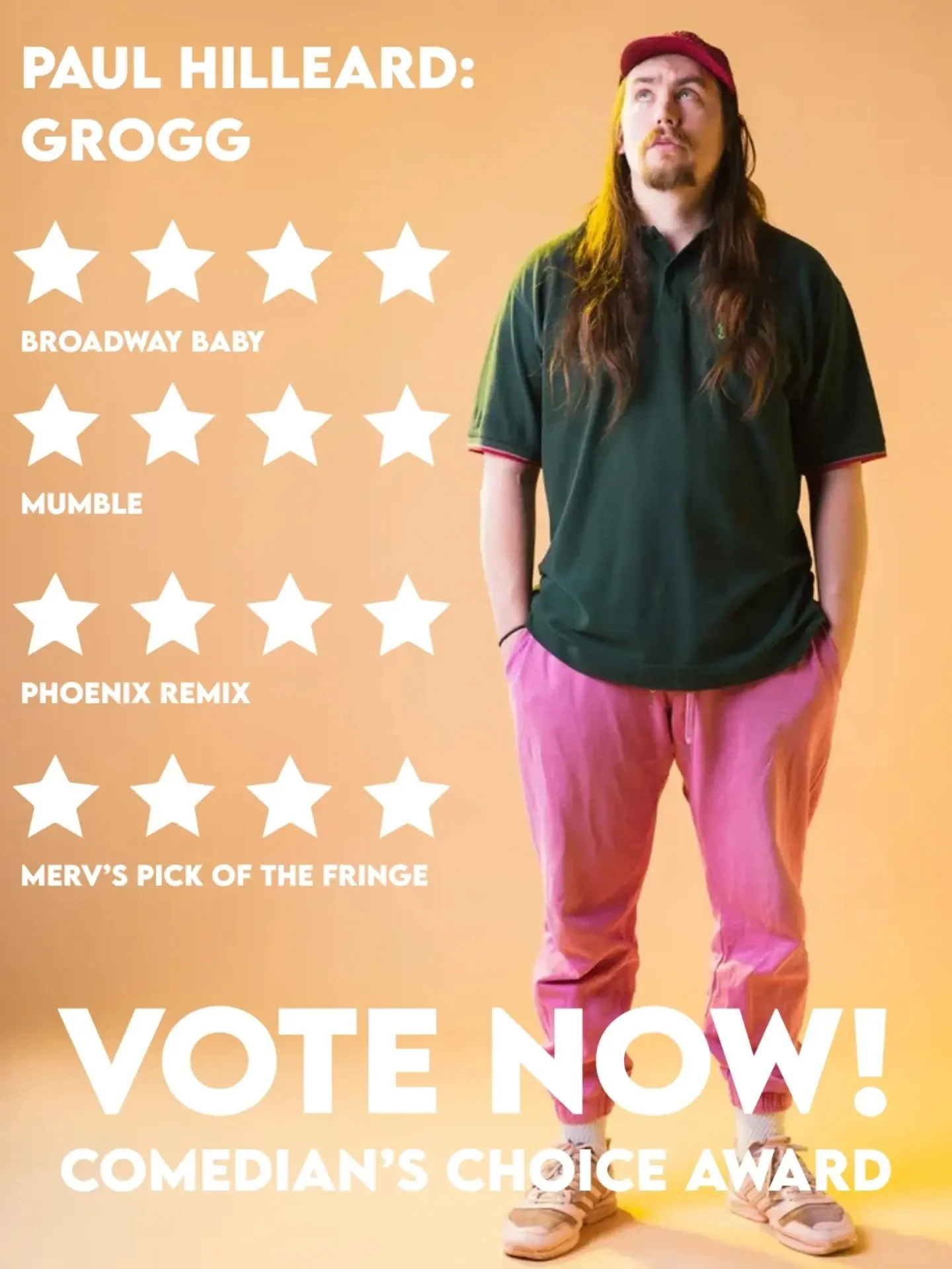 Get your votes in now for 'Paul Hilleard: Grogg' in the British Comedy Guide Comedian's Choice Award! 

And don't miss your chance to see this fantastic show in the last week of the Fringe &mdash; 22:40 every night at Monkey Barrel Studio!

#EdFringe