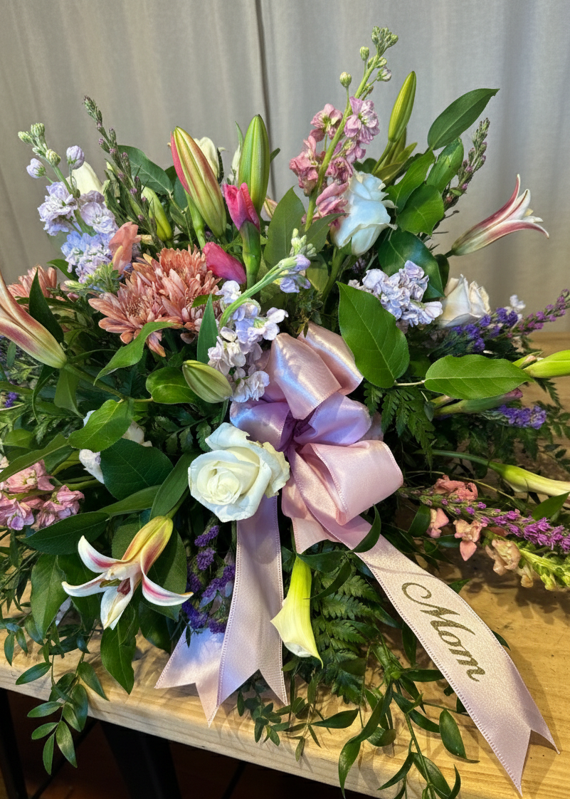 pastel casket saddle